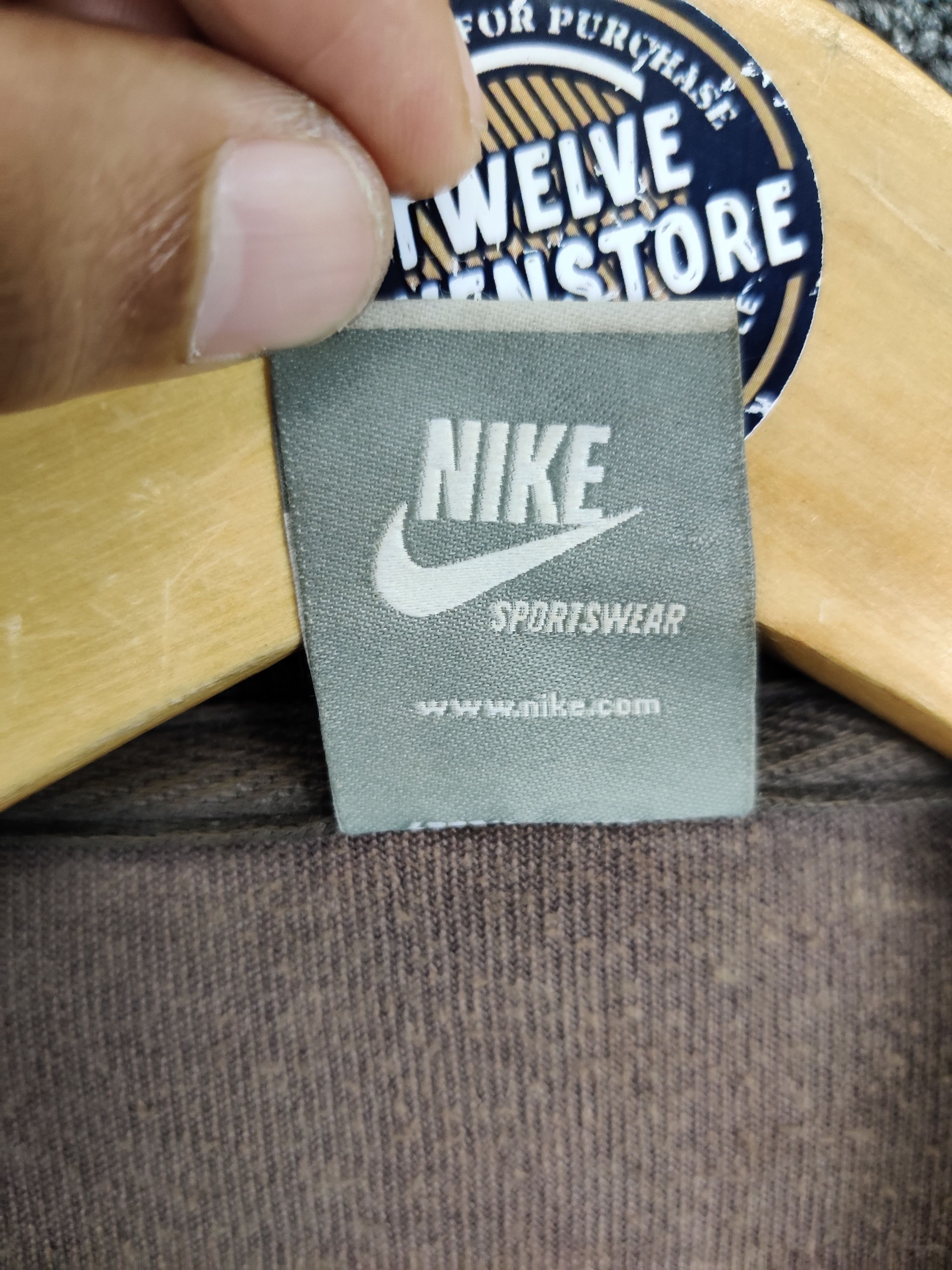Nike Nice 🤎 Vintage Nike Velvet Zipper Sweater Jacket Size US XL / EU 56 / 4 - 12 Thumbnail