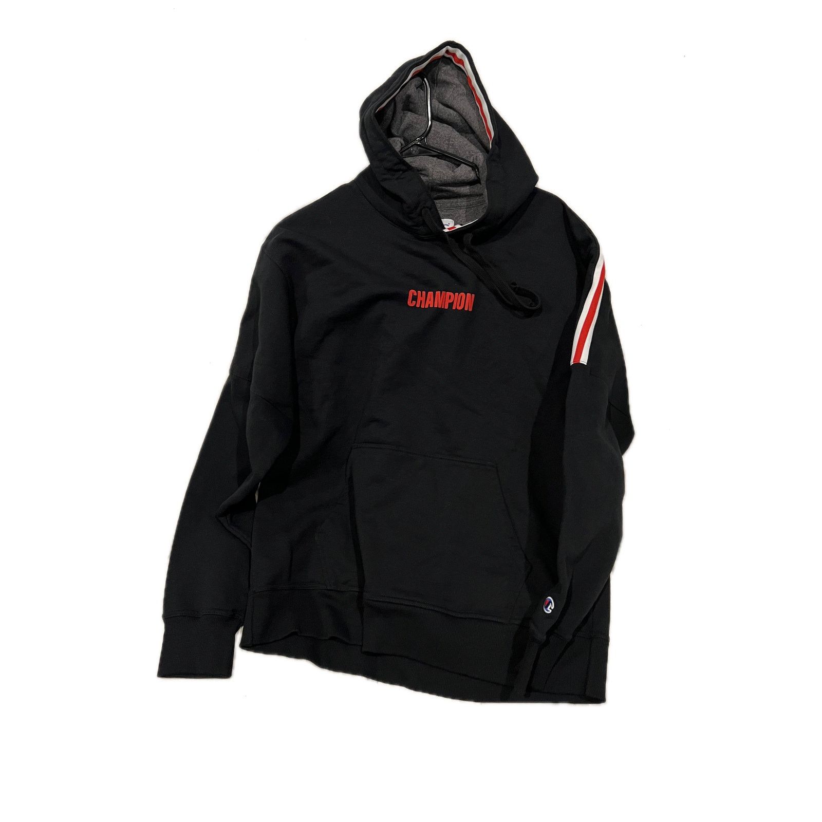 Champion Champion Black w Red Highlight/Piping Pullover Hoodie Mens L Size US L / EU 52-54 / 3 - 1 Thumbnail