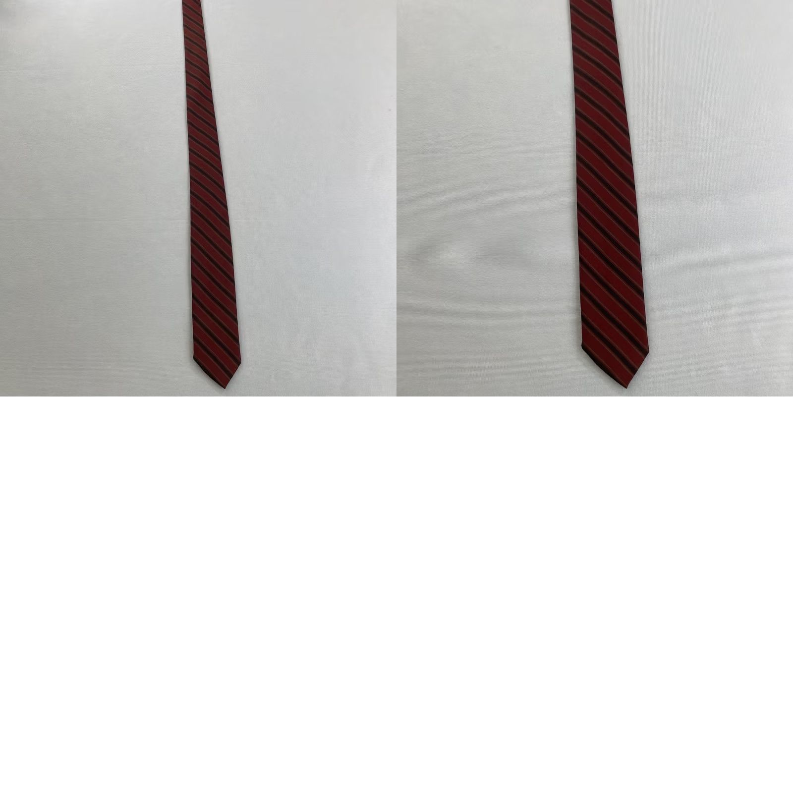 Vintage Vintage 60s Poly Wool Skinny Tie Repp Tie Cravat Red Black Gray Stripe Slim 2x54 Tie Capsule Necktie Mens Size ONE SIZE - 11 Thumbnail