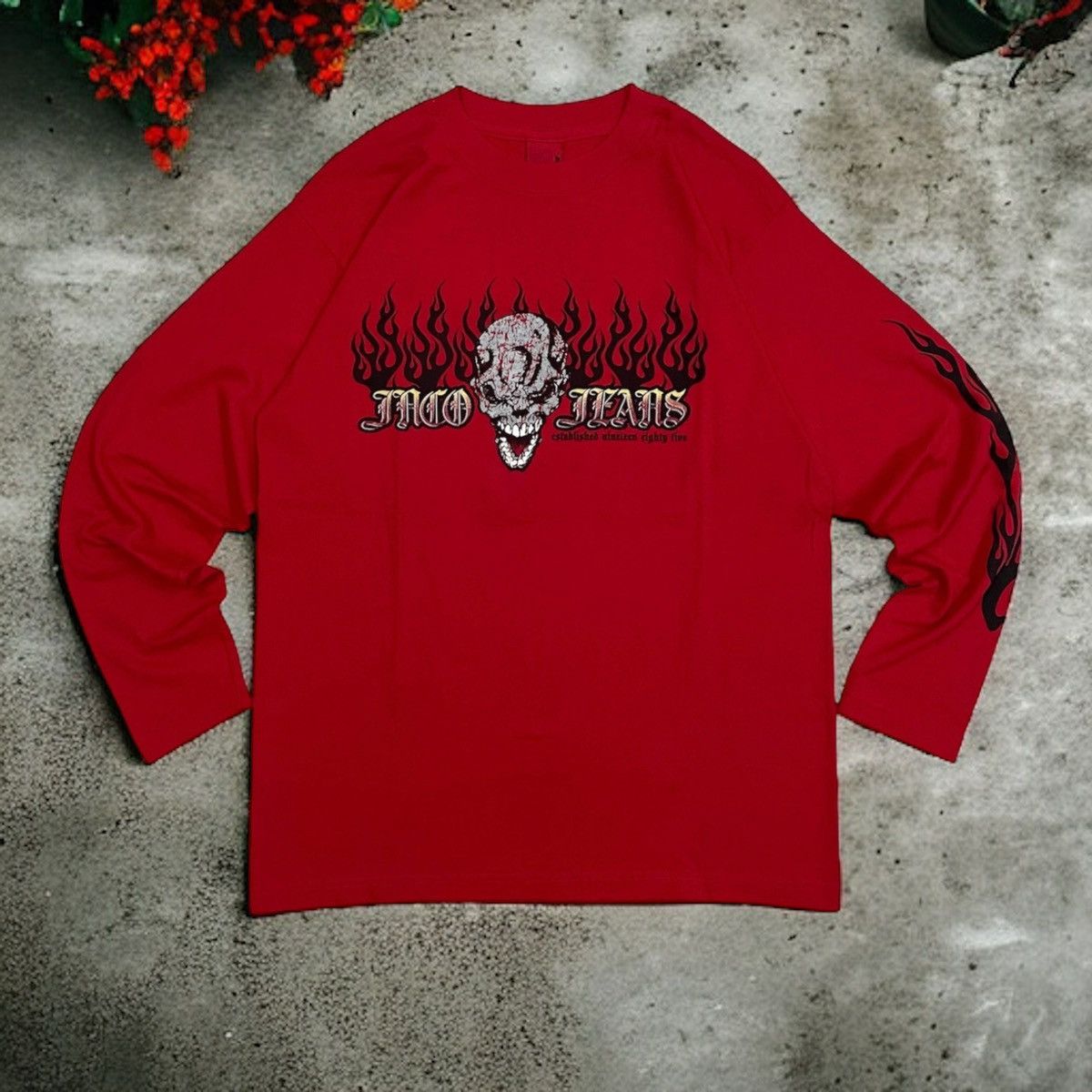 💥 FOR SALE💥 Deadstock Y2k Jnco Jeans Flamehead Longsleeve