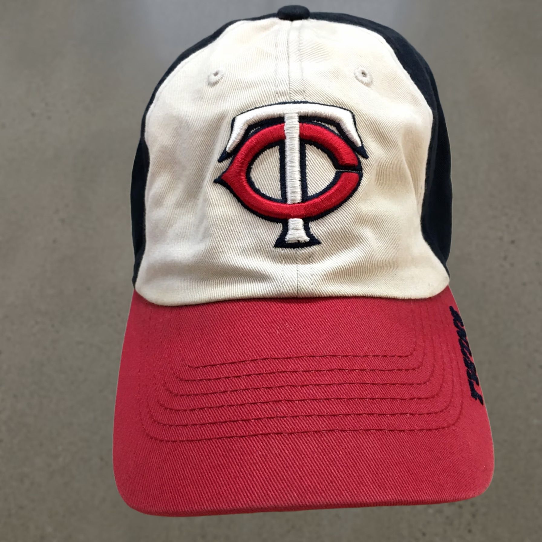 Twins Genuine Merchandise Minnesota Twins Baseball Cap Hat Mens One SizeBlue Cap, Adjustable, Breathable, Lightweight Fans Fave Vintage? No (One Size) Size ONE SIZE - 1 Thumbnail