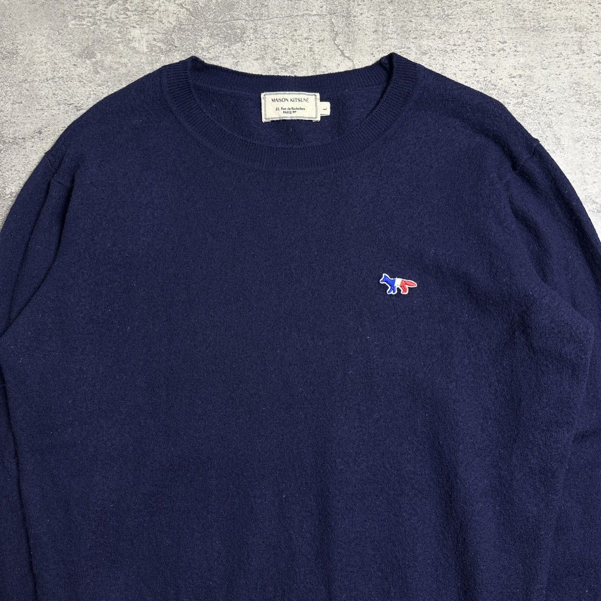 Maison Kitsune Maison Kitsune Fox Head Sweater Woll Size US L / EU 52-54 / 3 - 3 Thumbnail