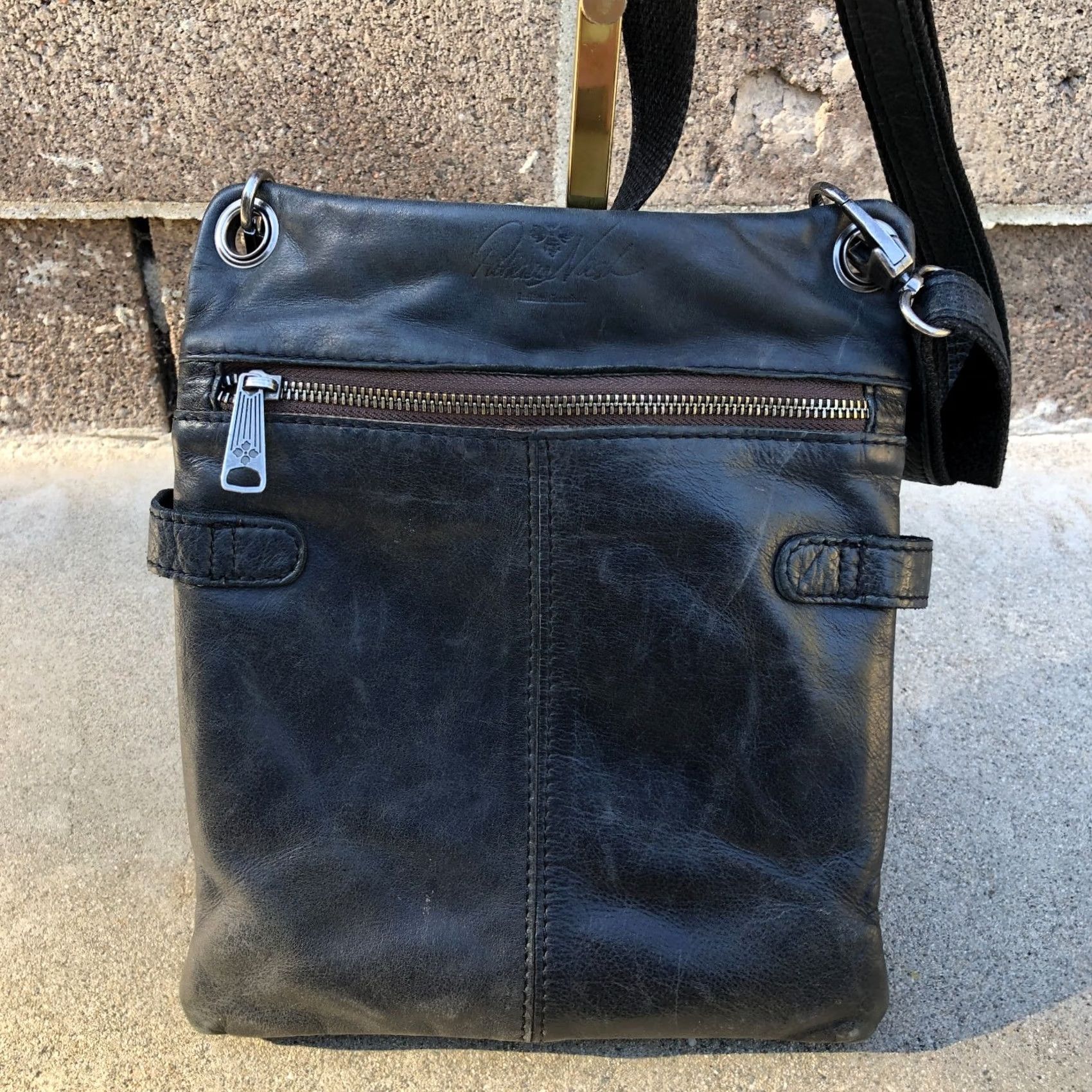 Patricia Nash PATRICIA NASH Crossbody Purse Bag Black Leather Square Women's Small 10.5" W x 9" H Strap Crossbody Designer Size ONE SIZE - 3 Thumbnail