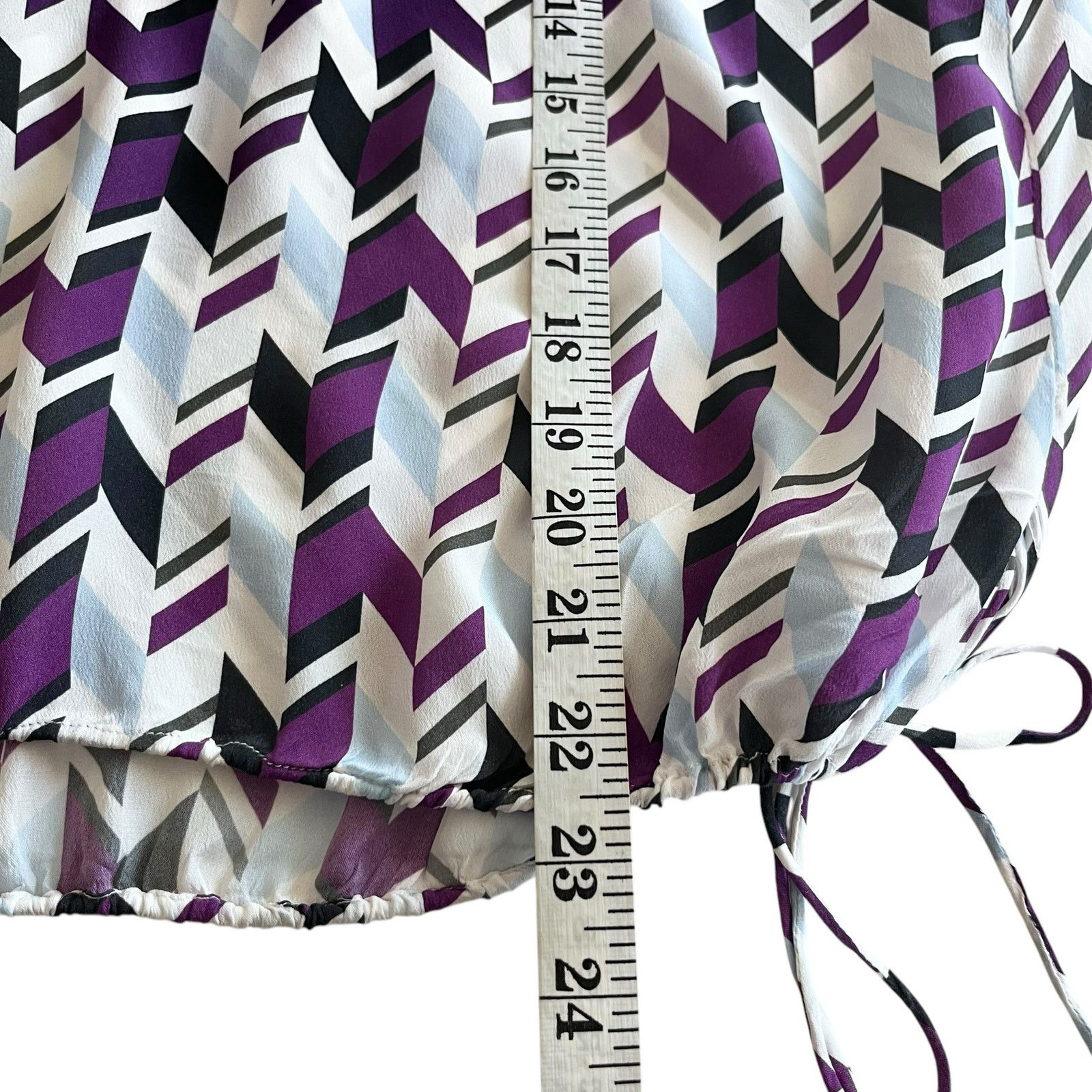DOROTHEE SCHUMACHER Dorothee Schumacher Purple Geometric Print Fluid Blouse Size L / US 10 / IT 46 - 11 Thumbnail