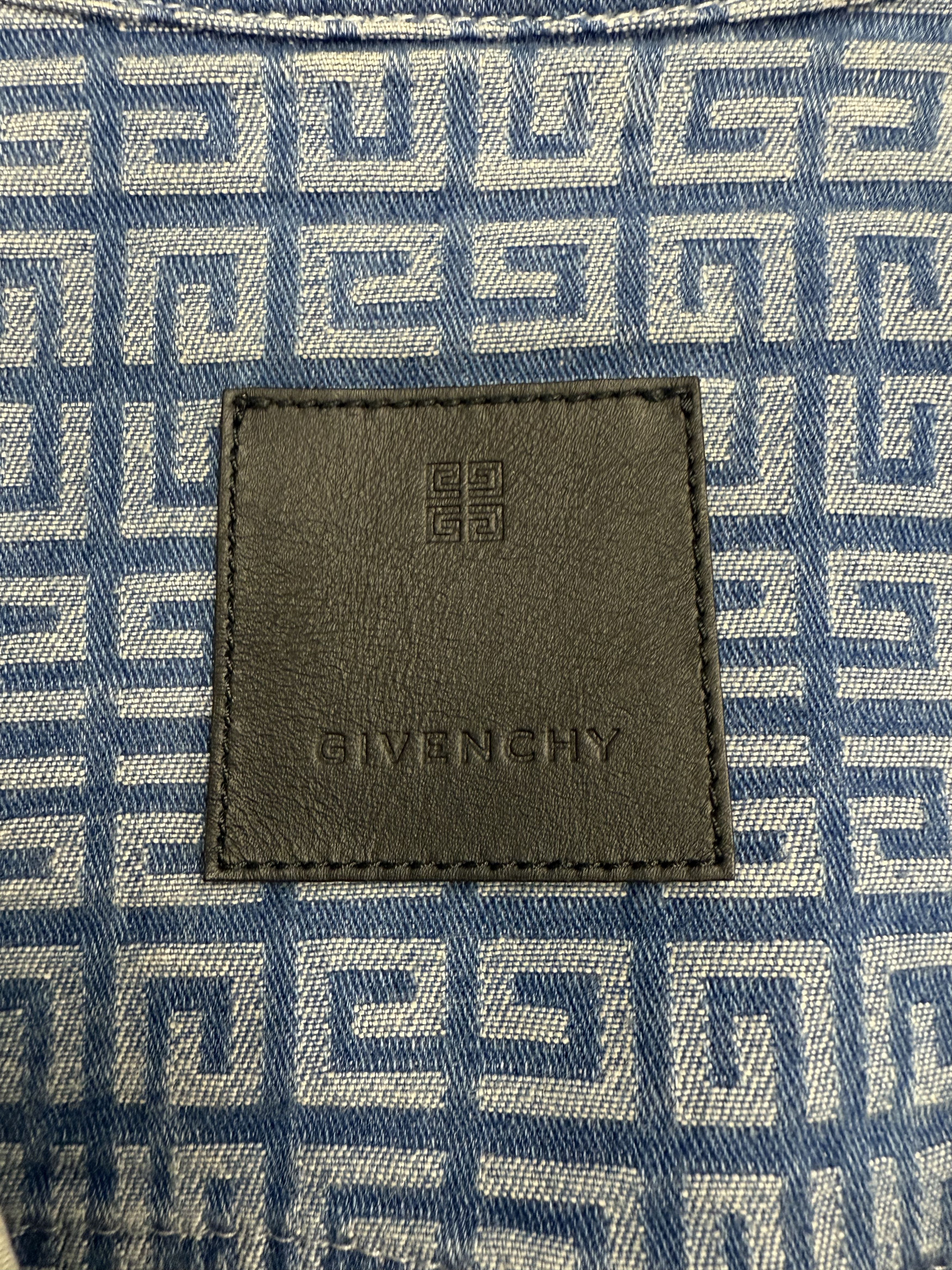 Givenchy Givenchy Monogram Denim Zip-Up Shirt Size US XL / EU 56 / 4 - 2 Thumbnail