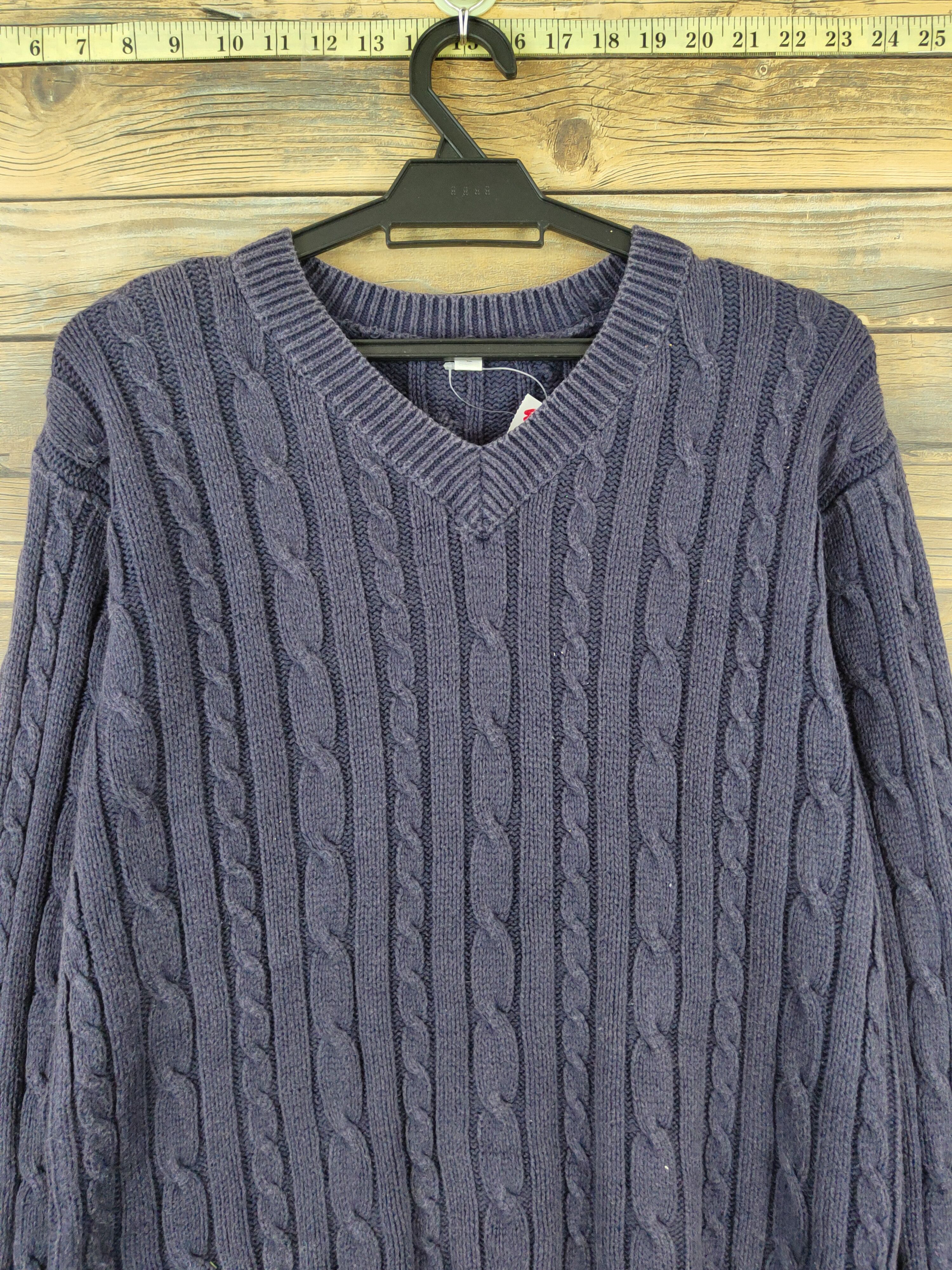 Aran Isles Knitwear × Japanese Brand × Vintage Japanese Brand Navy Faded Knitwear Sweatshirts #W1006 Size US M / EU 48-50 / 2 - 2 Thumbnail