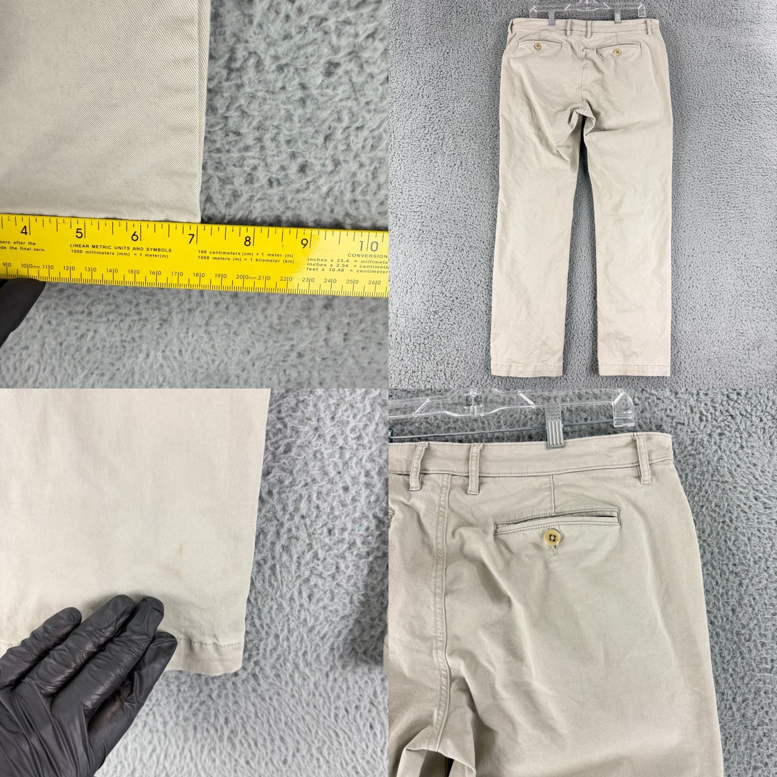 Flint And Tinder Flint and Tinder Chino Pants Mens Size 34x30 Khaki Straight Fit Casual Cotton Size US 34 / EU 50 - 8 Thumbnail