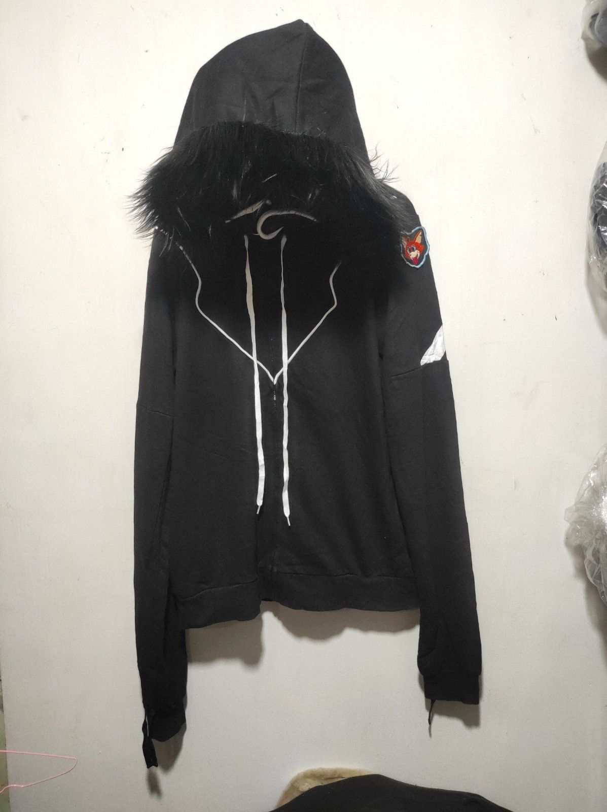 Japanese Brand Unknow black zip fur hoodie ifsix LGB style Size US L / EU 52-54 / 3 - 3 Thumbnail