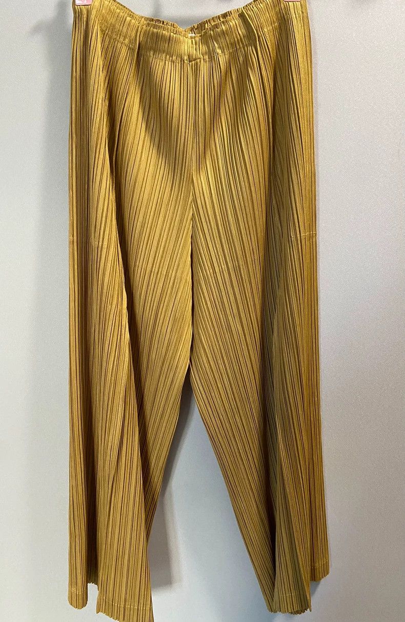 Issey Miyake issey miyake size：3 Yellow wide-leg trousers 2506-Nextarro Size 22" - 2 Thumbnail