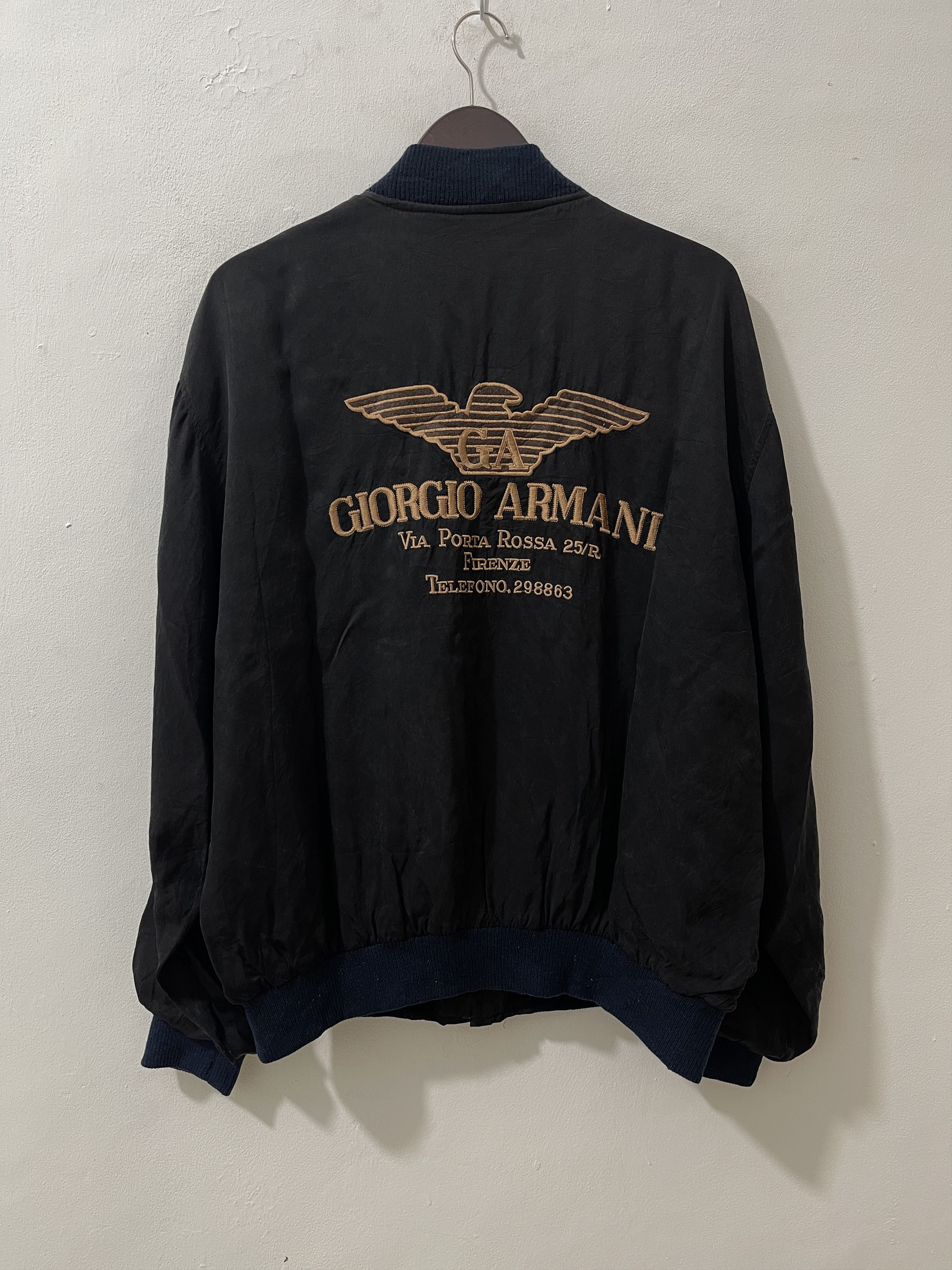 Vintage True Vintage Giorgio Armani Bomber Jacket Size US L / EU 52-54 / 3 - 1 Thumbnail
