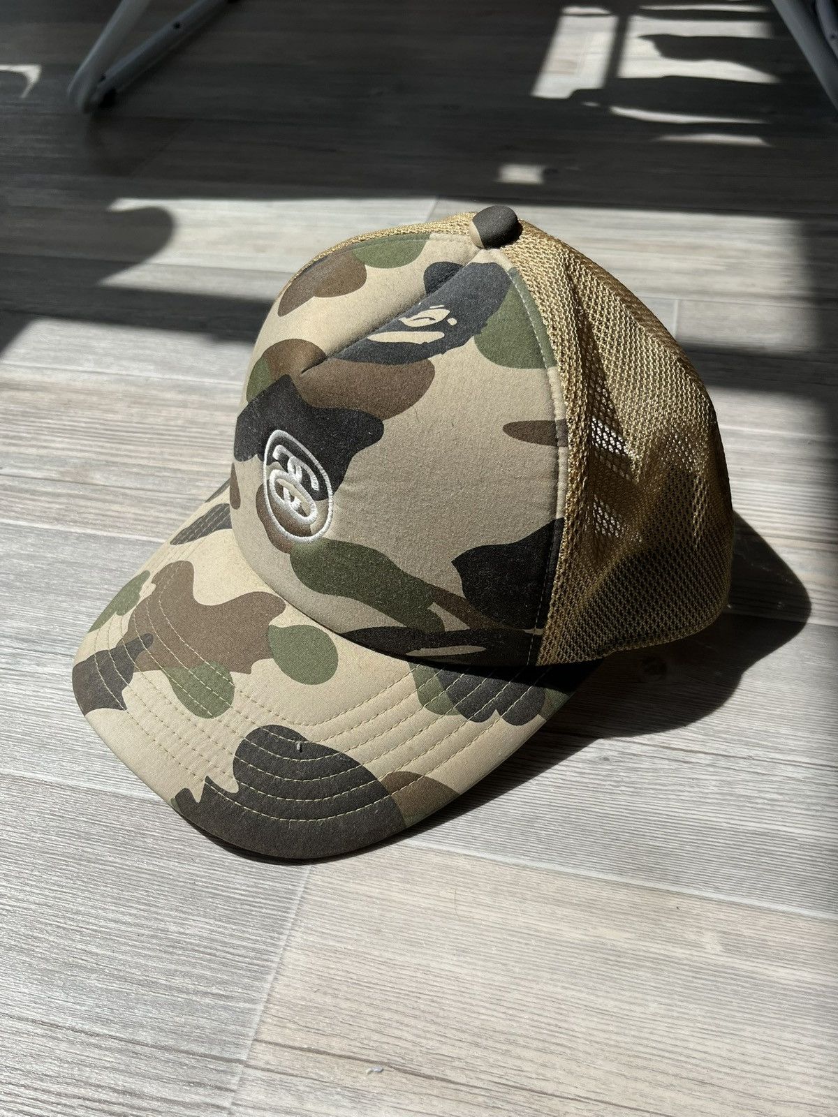 Bape × Stussy Stussy x Bape Camo Trucker Hat Size ONE SIZE - 2 Thumbnail