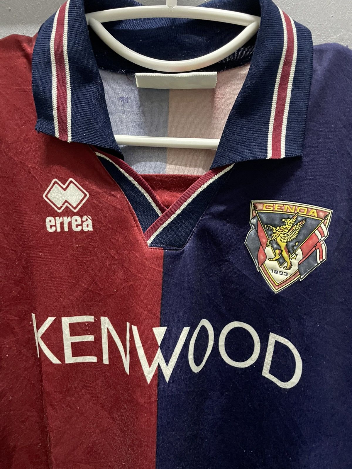 Vintage 1994 Genoa CFC Home jersey Size US L / EU 52-54 / 3 - 4 Thumbnail