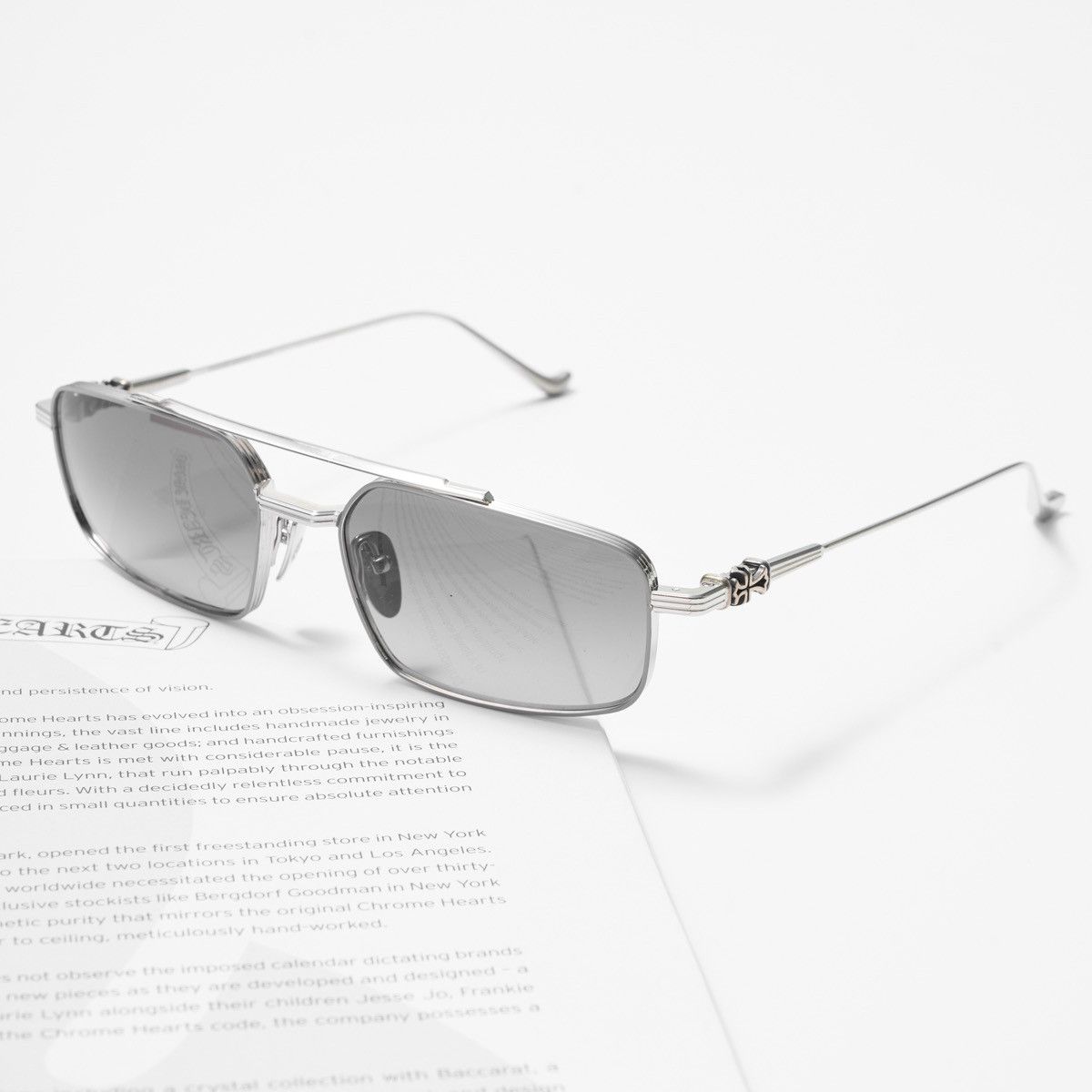 Chrome Hearts CHROME HEARTS LICK'N SHINY SILVER SUNGLASSES Size ONE SIZE - 2 Thumbnail