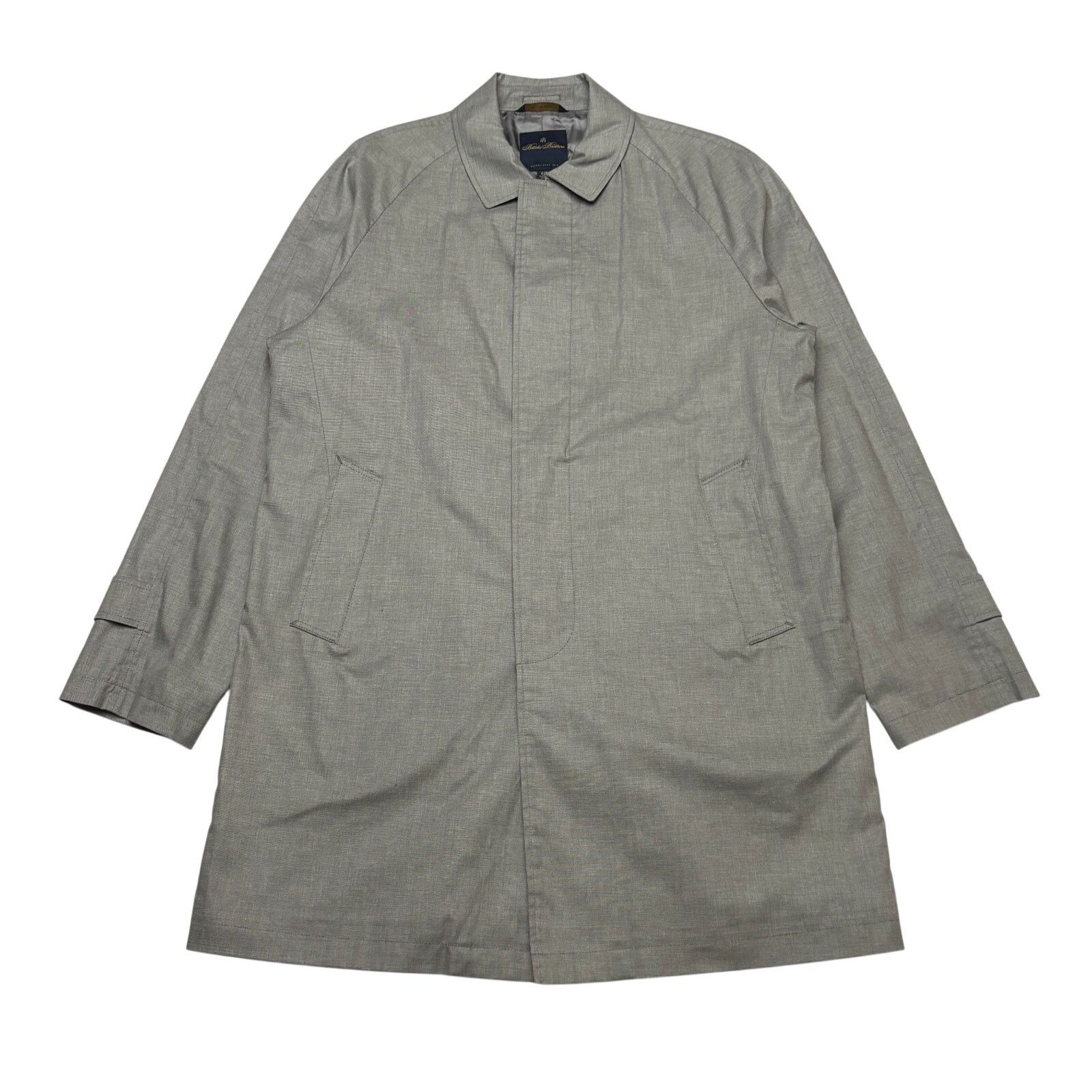 Brooks Brothers Brooks Brothers Balmacaan Trench Coat Overcoat Jacket 42R Size US L / EU 52-54 / 3 - 1 Thumbnail