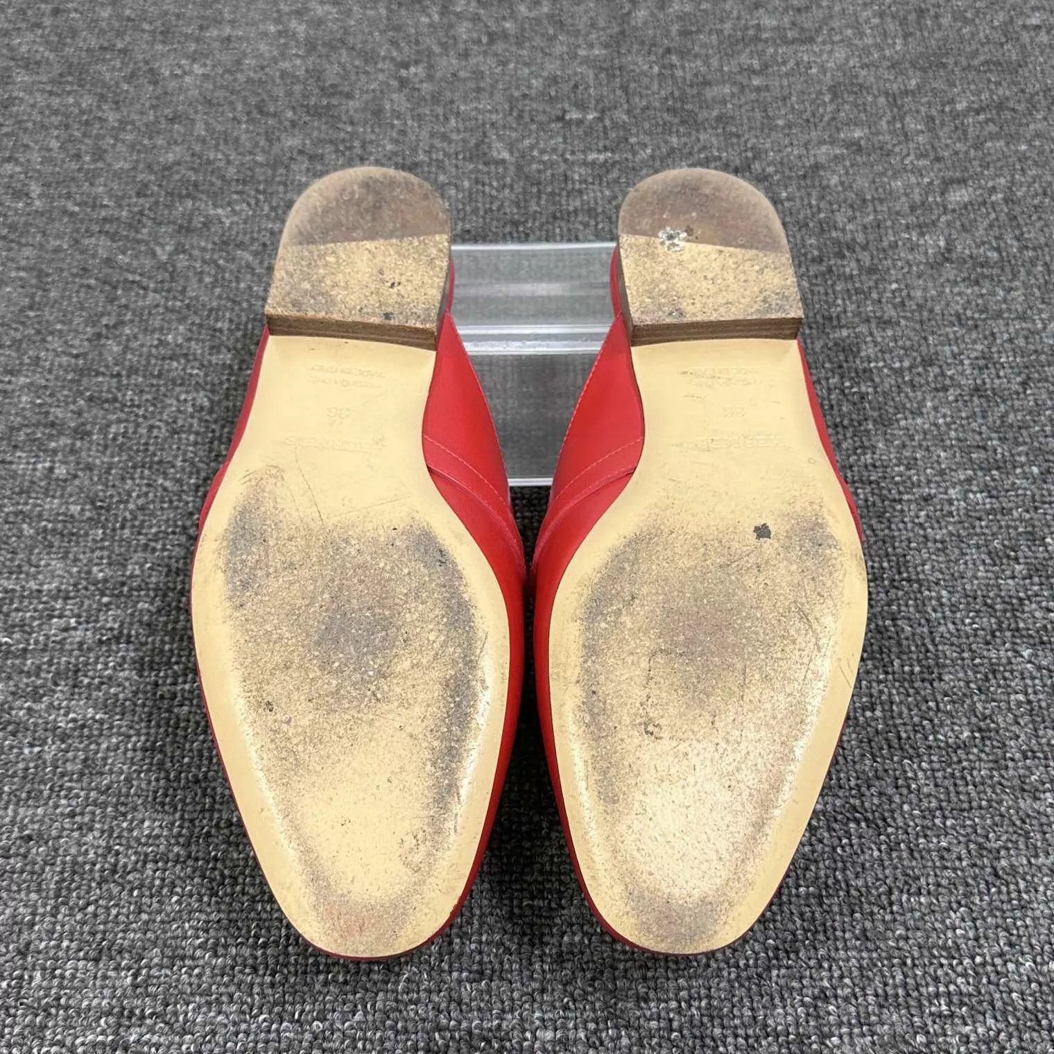 Hermes HERMES Red Kelly Mule Flat 36 Size US 5.5 / IT 35.5 - 6 Thumbnail
