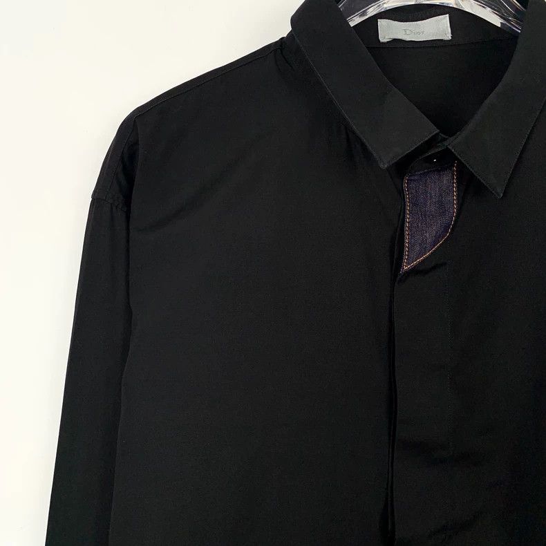 Dior Dior Black lapel cotton long-sleeved shirt 2501-Nextarrow Size US XXS / EU 40 - 3 Thumbnail