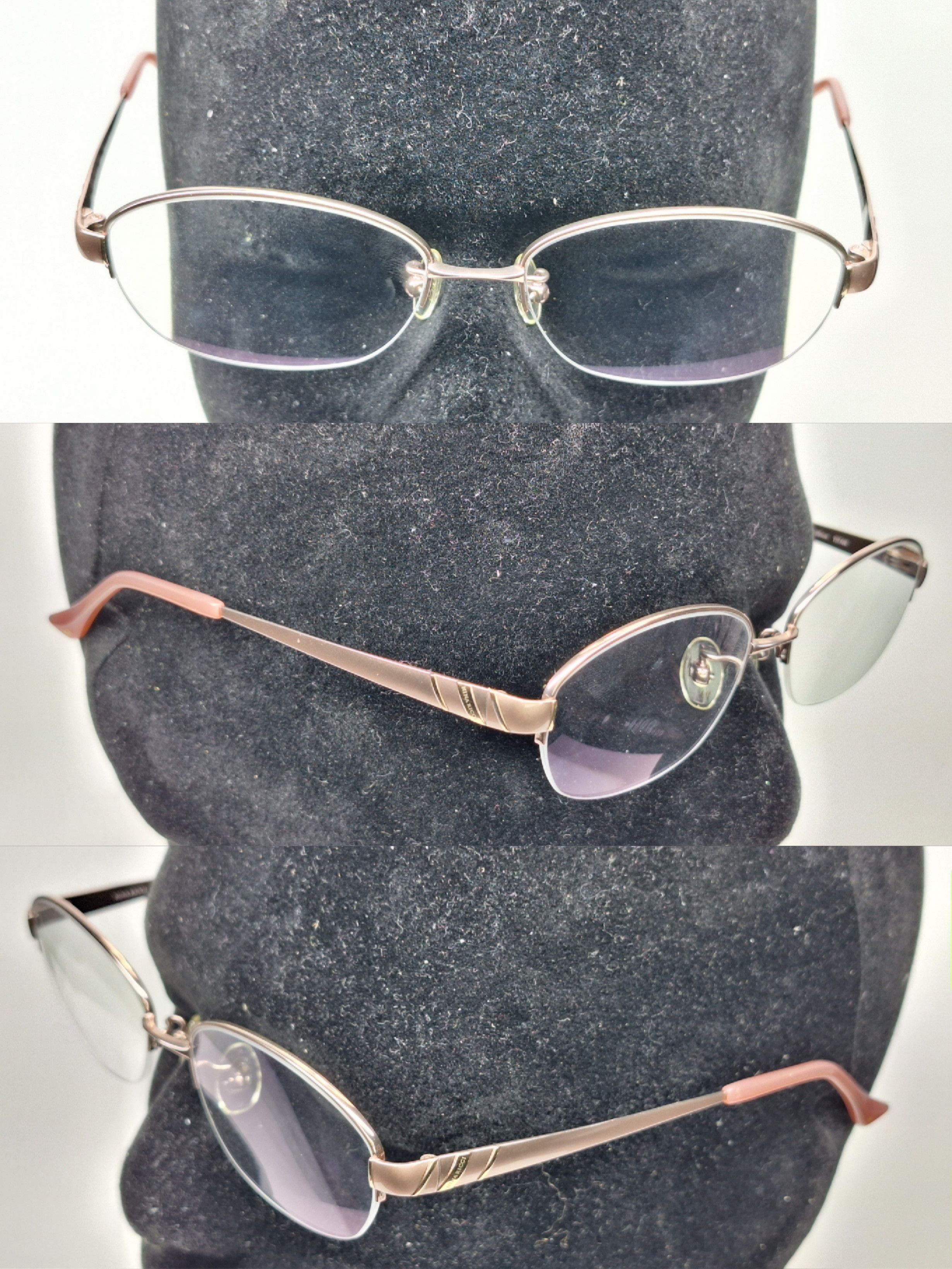 Nina Ricci NINA RICCI NR27527 Pink Gold Titan Half-Rimless Eyeglasses Size ONE SIZE - 4 Thumbnail
