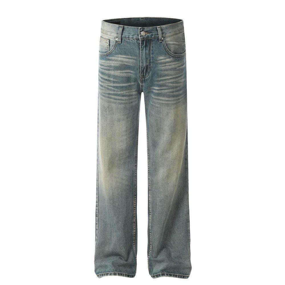 Vintage American men's distressed straight gradient washed jeans Size US 32 / EU 48 - 1 Thumbnail