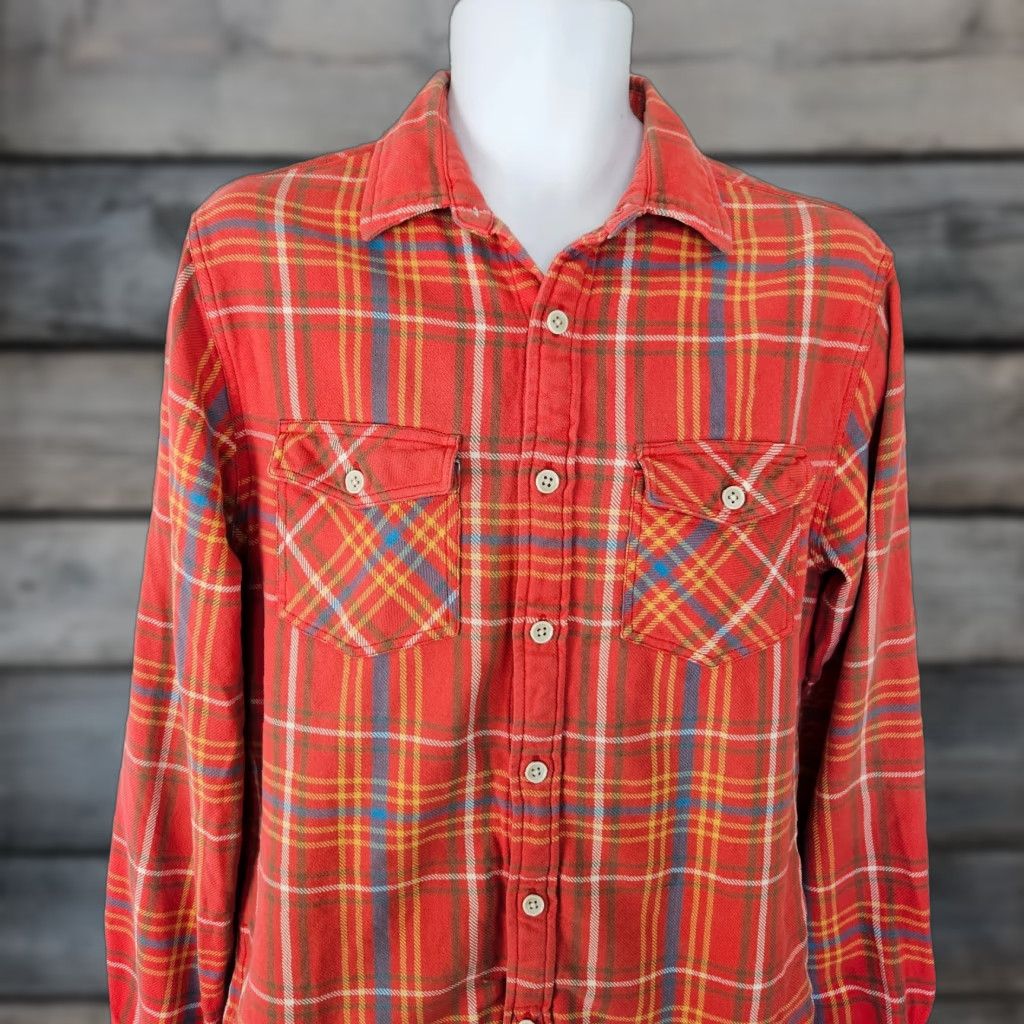 Bonobos Bonobos Button-Up Shirt Men Small Red Blue Plaid Long Sleeve Cotton Shirt Size US S / EU 44-46 / 1 - 1 Thumbnail