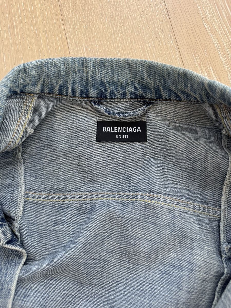Balenciaga Balenciaga Deconstructed Cropped Denim Jacket Size US L / EU 52-54 / 3 - 4 Thumbnail