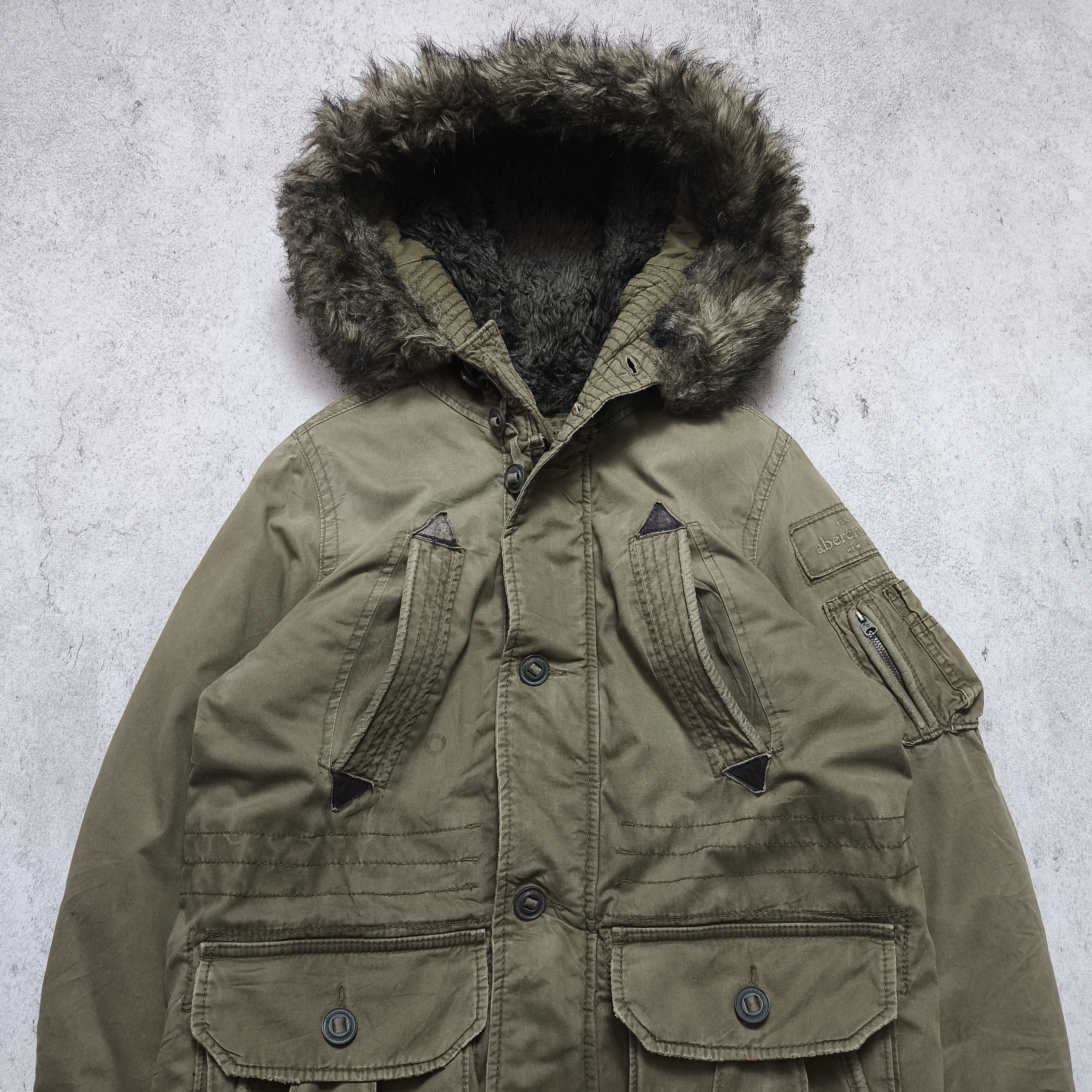 Abercrombie & Fitch Abercrombie MT Washington Military Fur Jacket Size US L / EU 52-54 / 3 - 3 Thumbnail