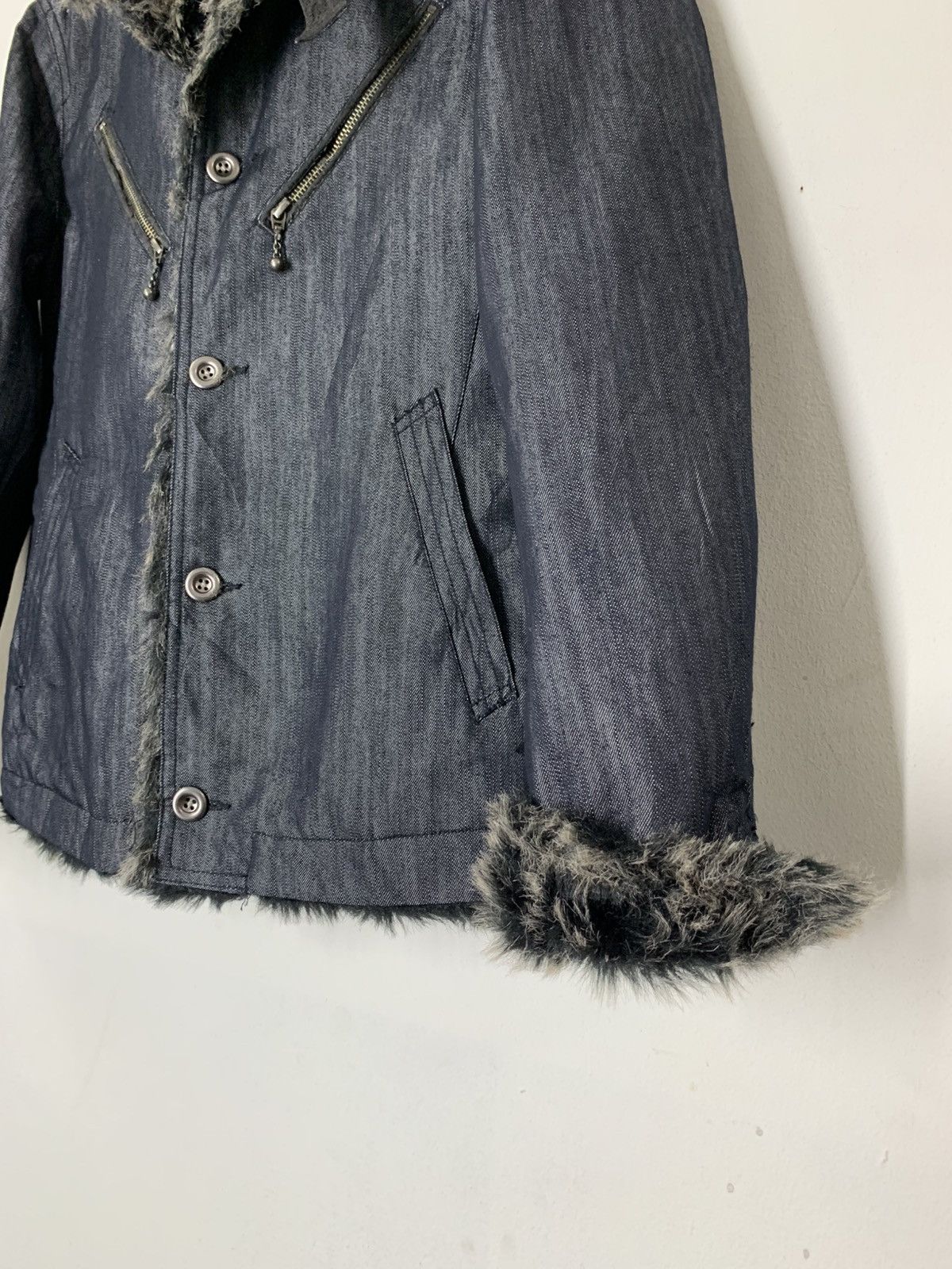 HIDEAWAYS Hideaways Nicole Club Denim Fur Jacket Share Spirit Goa Lgb Size US M / EU 48-50 / 2 - 5 Thumbnail