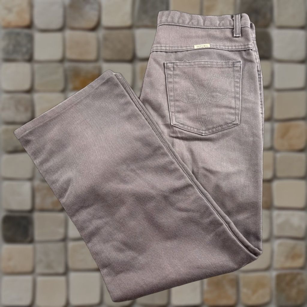 Denime VINTAGE Sheplers Mens Pants 32x28 Straight Leg Denim Gray Ranch Western 1990s Rockabilly Mens Size US 32 / EU 48 - 1 Thumbnail