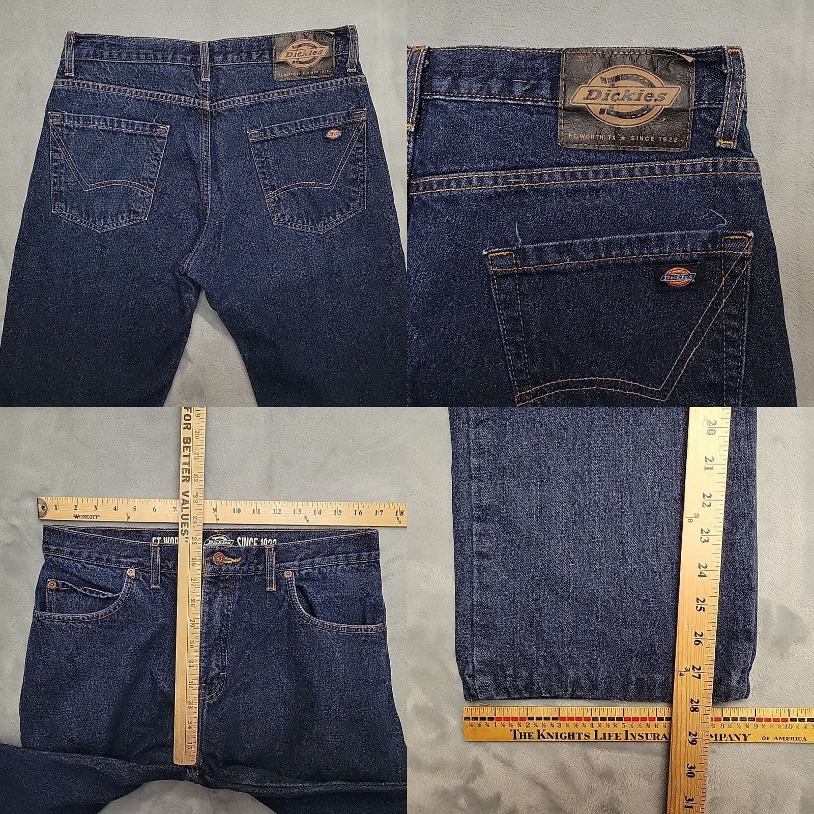 Dickies Dickies Jeans Mens 34x28 Blue Denim Lined Workwear Cold Comfort Jeans Mens 34 Blue Denim Lined 5-Pocket Dickies Jeans Mens 34x28 Size US 34 / EU 50 - 8 Thumbnail