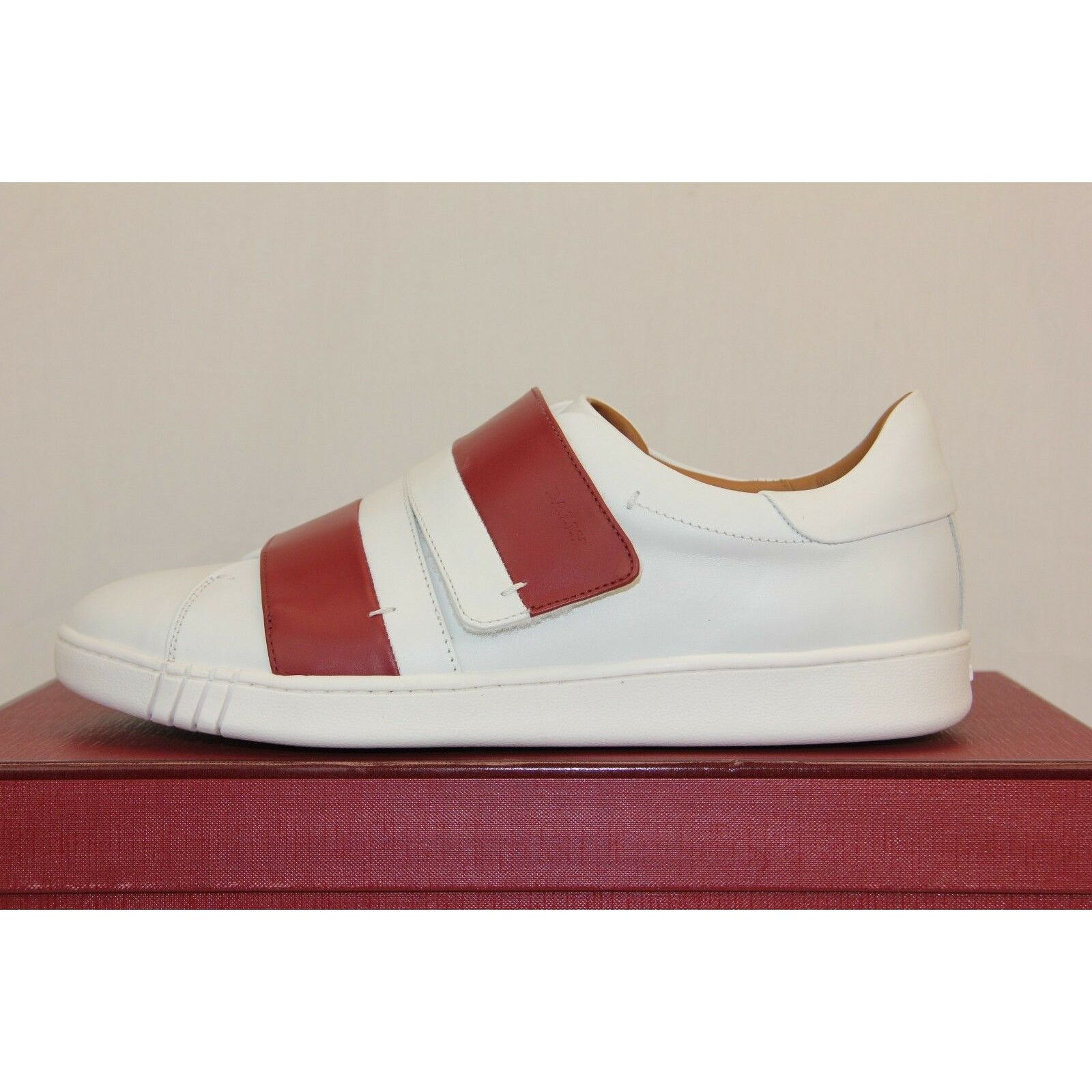 Bally 6213016 WILLET WHITE RED LEATHER LOGO SWISS SNEAKERS 11 44 Size US 11 / EU 44 - 5 Thumbnail