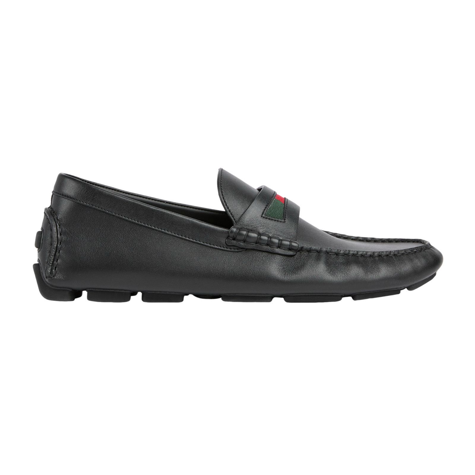 Gucci GUCCI $980 Driver Black With Web Loafers New & Authentic (Me Size US 8.5 / EU 41-42 - 5 Thumbnail