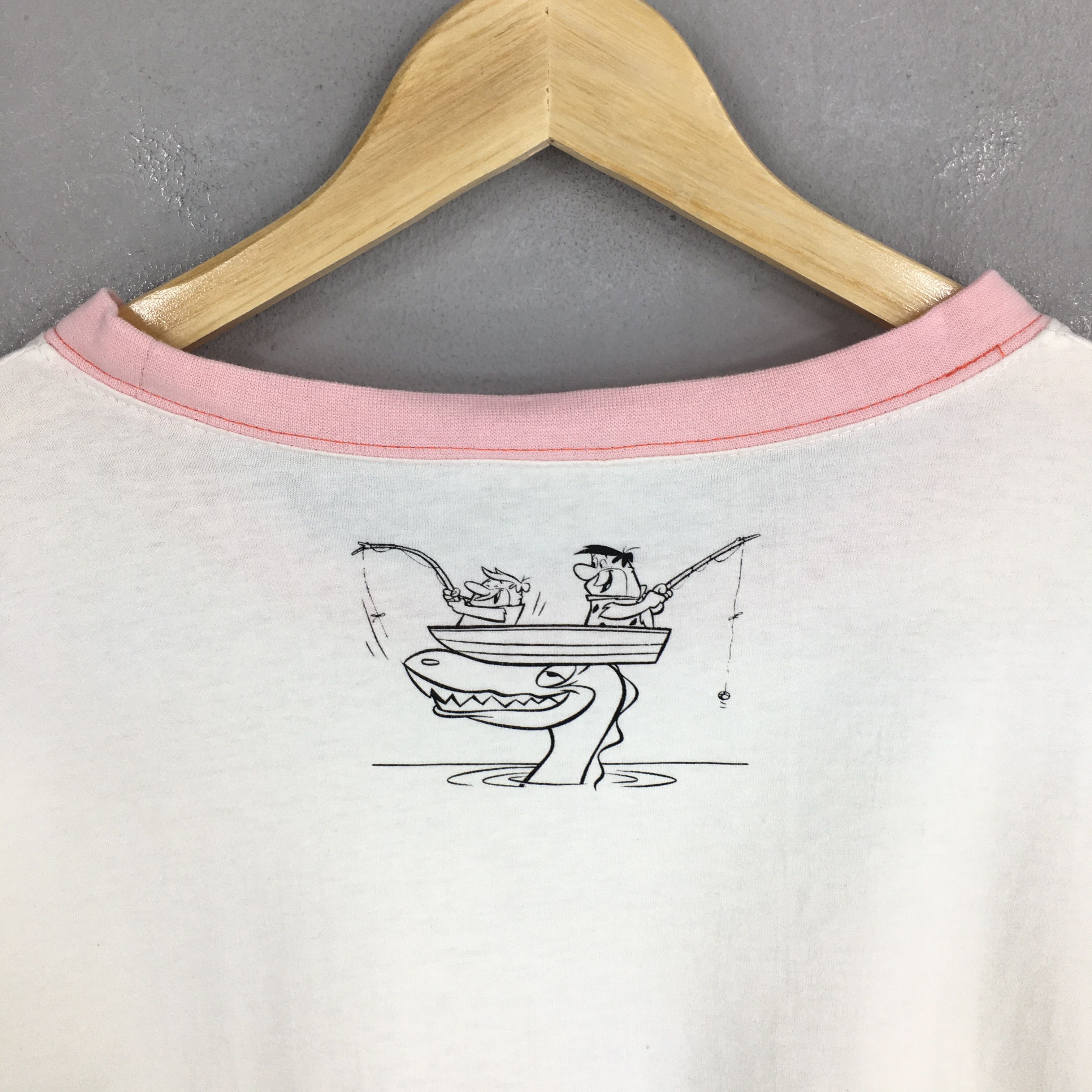 Cartoon Network × Vintage Vintage 90's The Flintstones Cartoon Ringer T shirt Medium Size US M / EU 48-50 / 2 - 9 Thumbnail