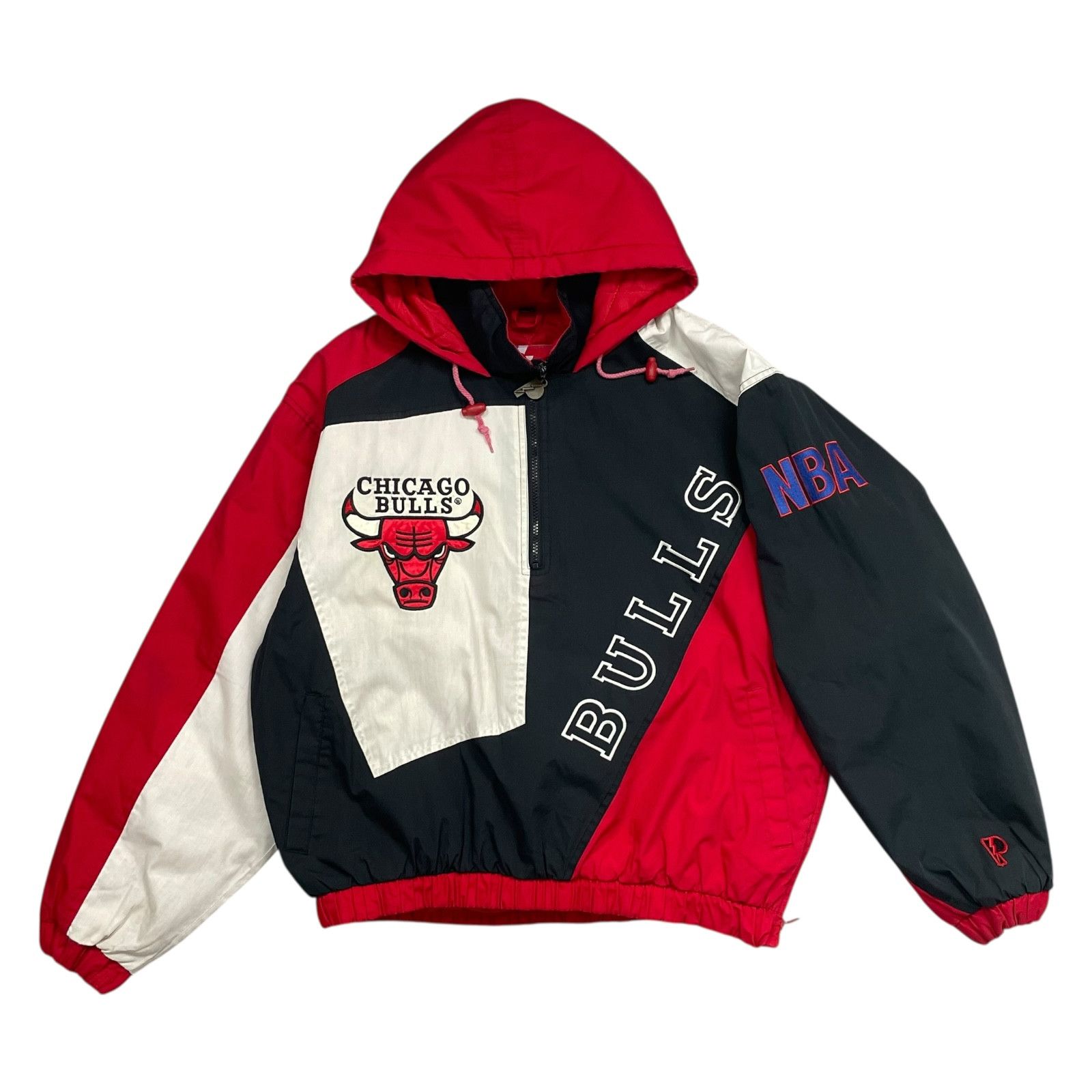 NBA VTG 90s CHICAGO BULLS PRO PLAYER HOODED PUFFER JACKET Size US M / EU 48-50 / 2 - 2 Thumbnail