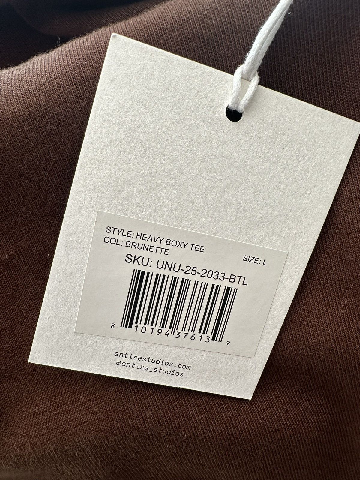 Entire Studios NWT Heavyweight Boxy Tee Brunette Size US L / EU 52-54 / 3 - 5 Thumbnail