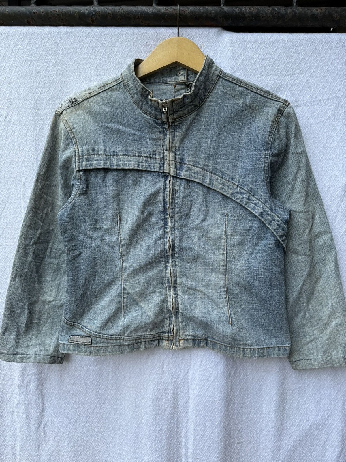Japanese Brand Japanese Zipper Denim Jacket Ifsixwasnine lgb Styled Size US S / EU 44-46 / 1 - 1 Thumbnail