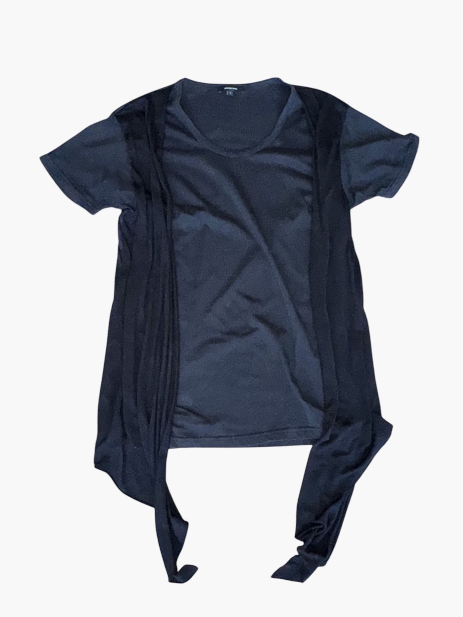 Unconditional Unconditional London - Draped Scarf/Vest Detail Tee (Black) Size US S / EU 44-46 / 1 - 1 Thumbnail