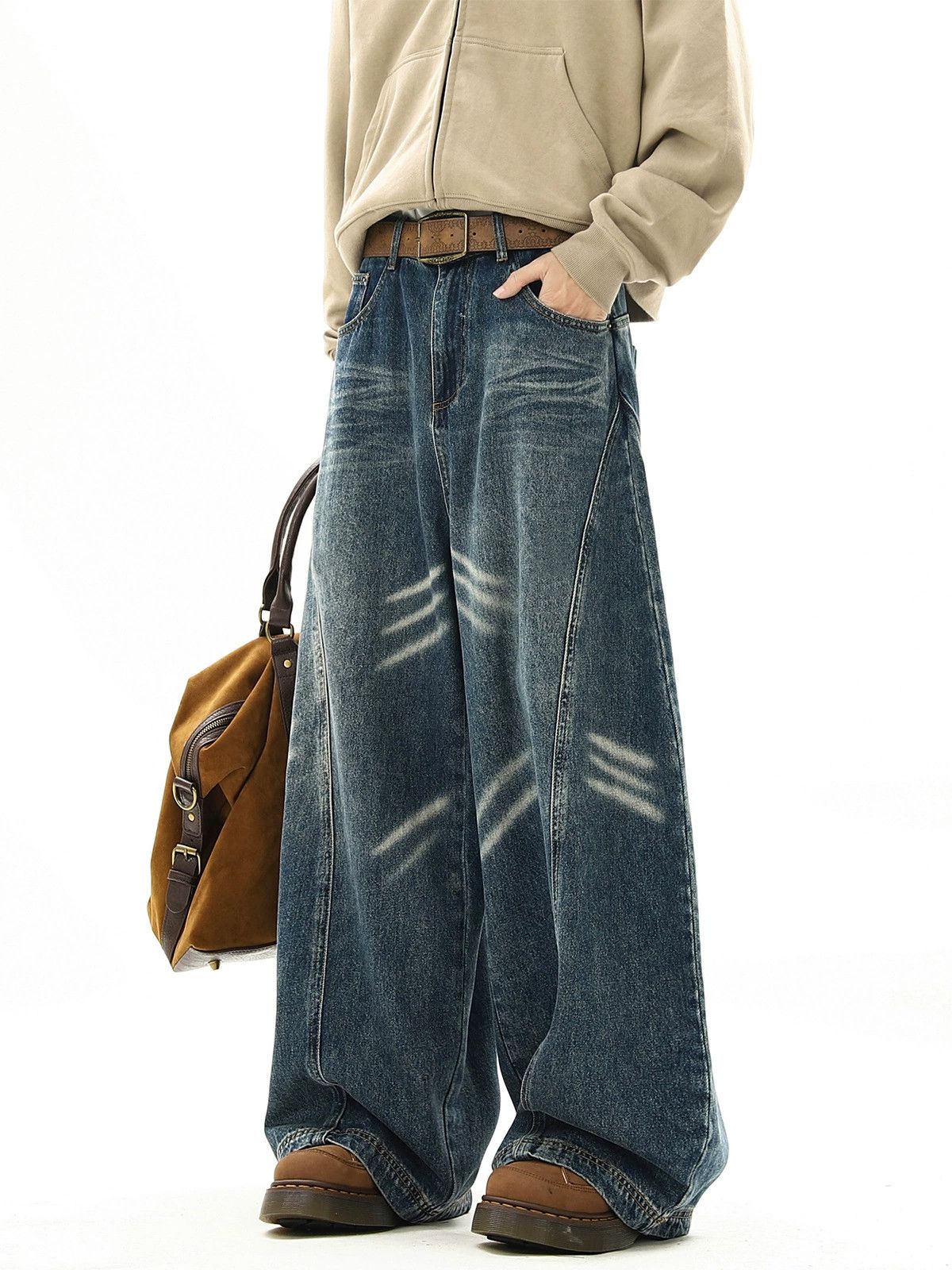 Jean Retro whisker men's cleanfit straight scimitar jeans Size US 32 / EU 48 - 2 Thumbnail