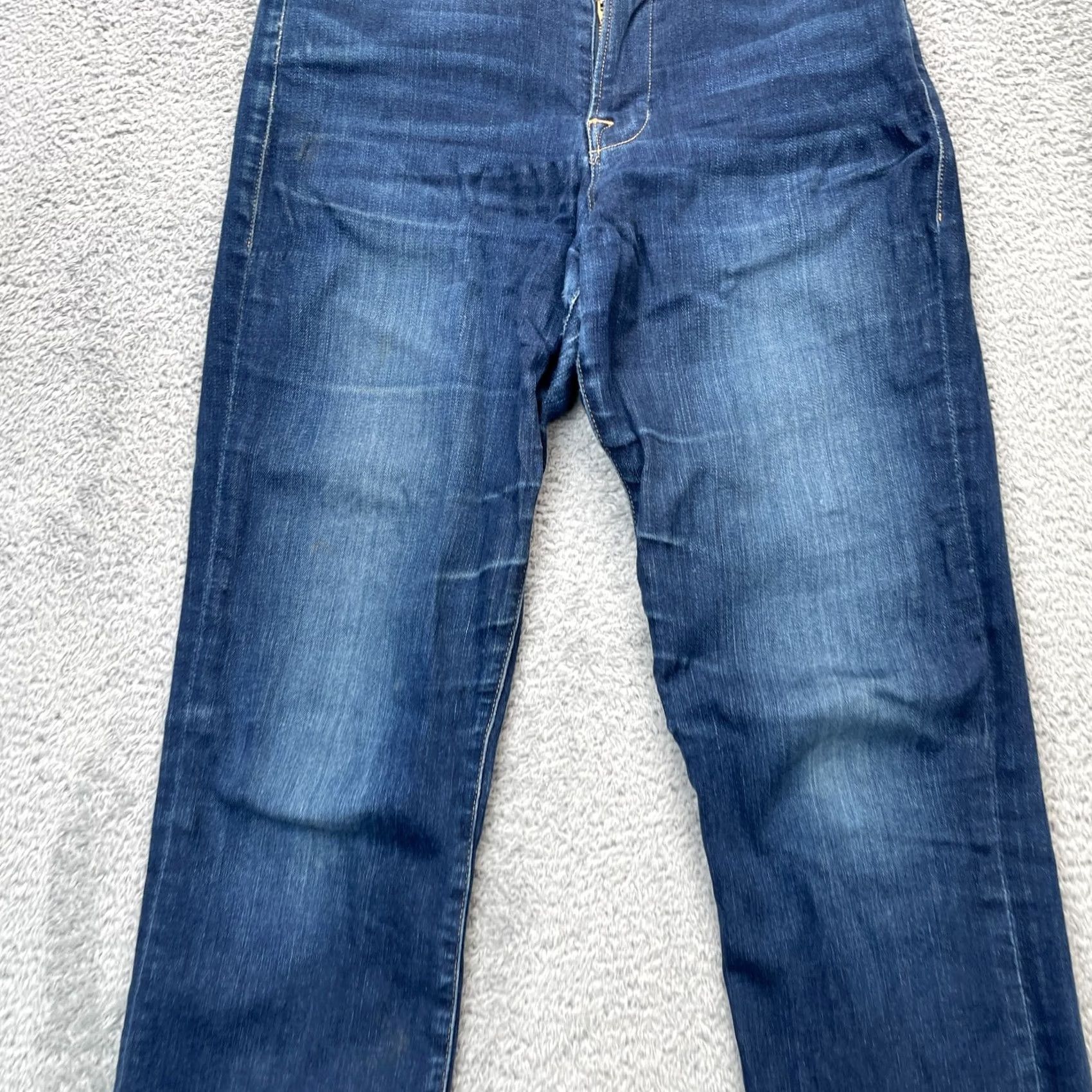 Frame FRAME Jeans Womens 27 Blue High Straight Leg Cobbert Denim Cotton Raw Hem Size 27" / US 4 / IT 40 - 7 Thumbnail
