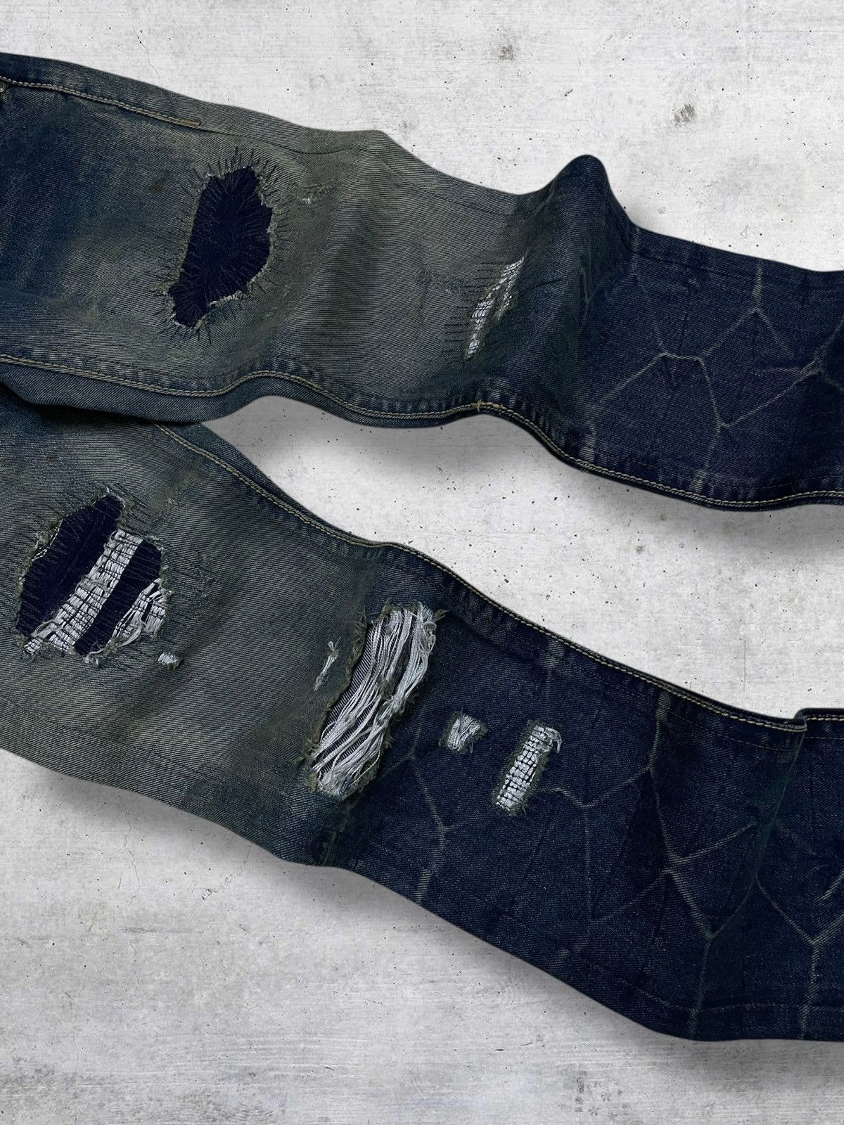 GOSTAR DE FUGA VINTAGE LAGUST SCAB 90S JAPAN DESIGNER RIPPED ROCKSTAR DENIM Size US 30 / EU 46 - 6 Thumbnail