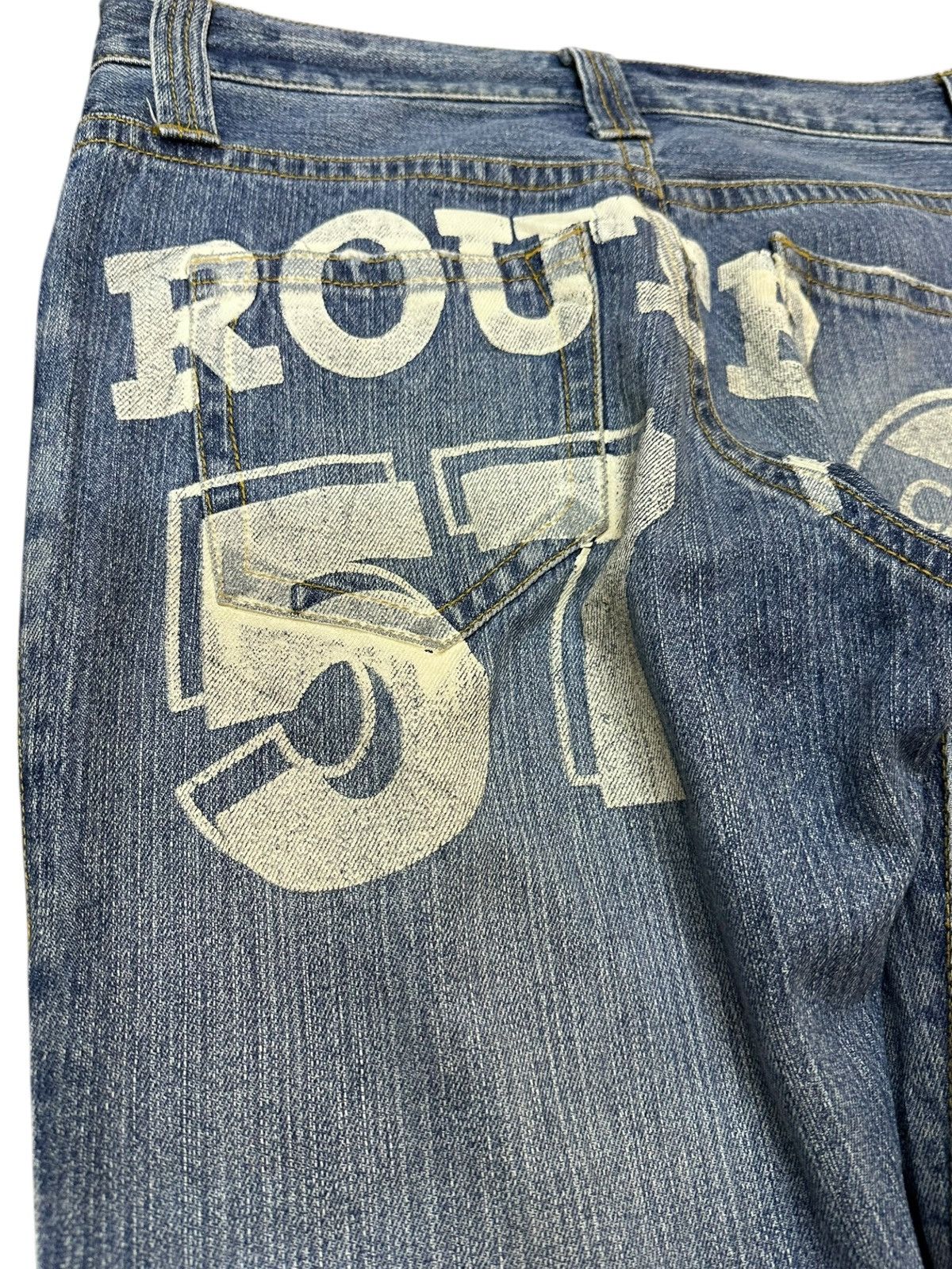 If Six Was Nine Vintage Japanese Printed Faded Grunge Denim Size US 32 / EU 48 - 7 Thumbnail