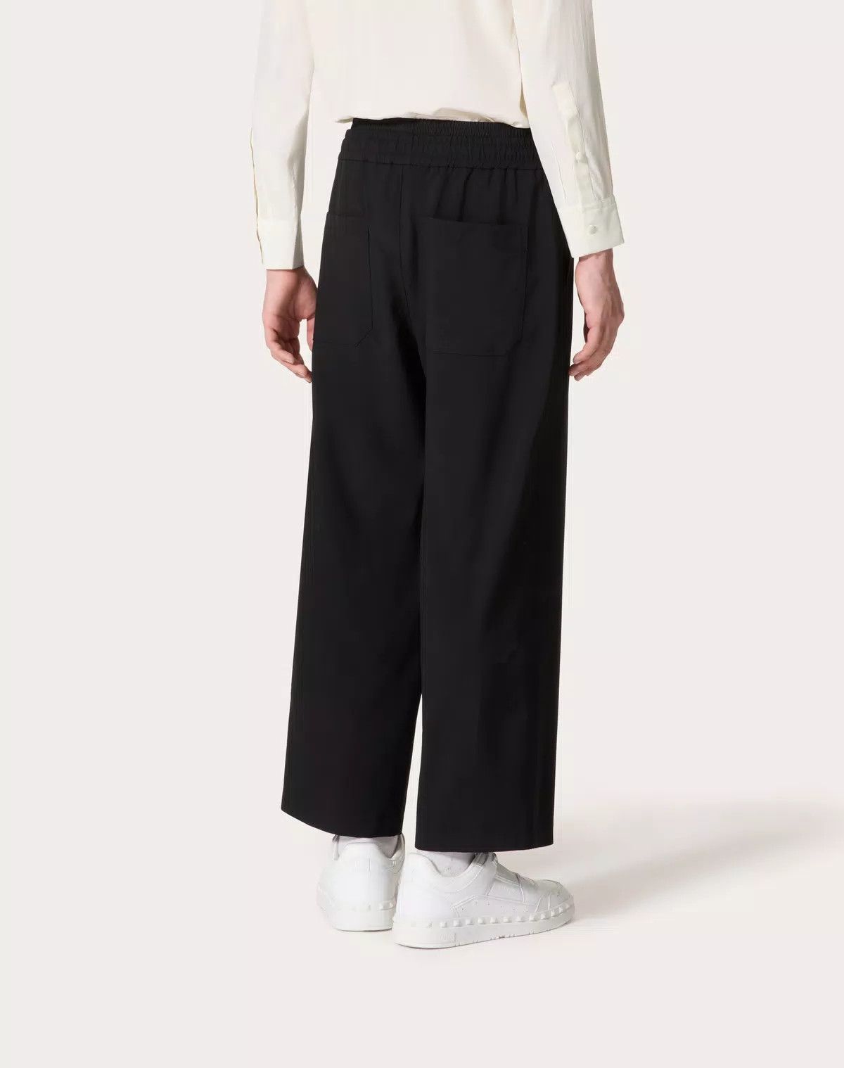 Valentino oc11z0725 Light Wool Trousers in Black Size US 32 / EU 48 - 5 Thumbnail