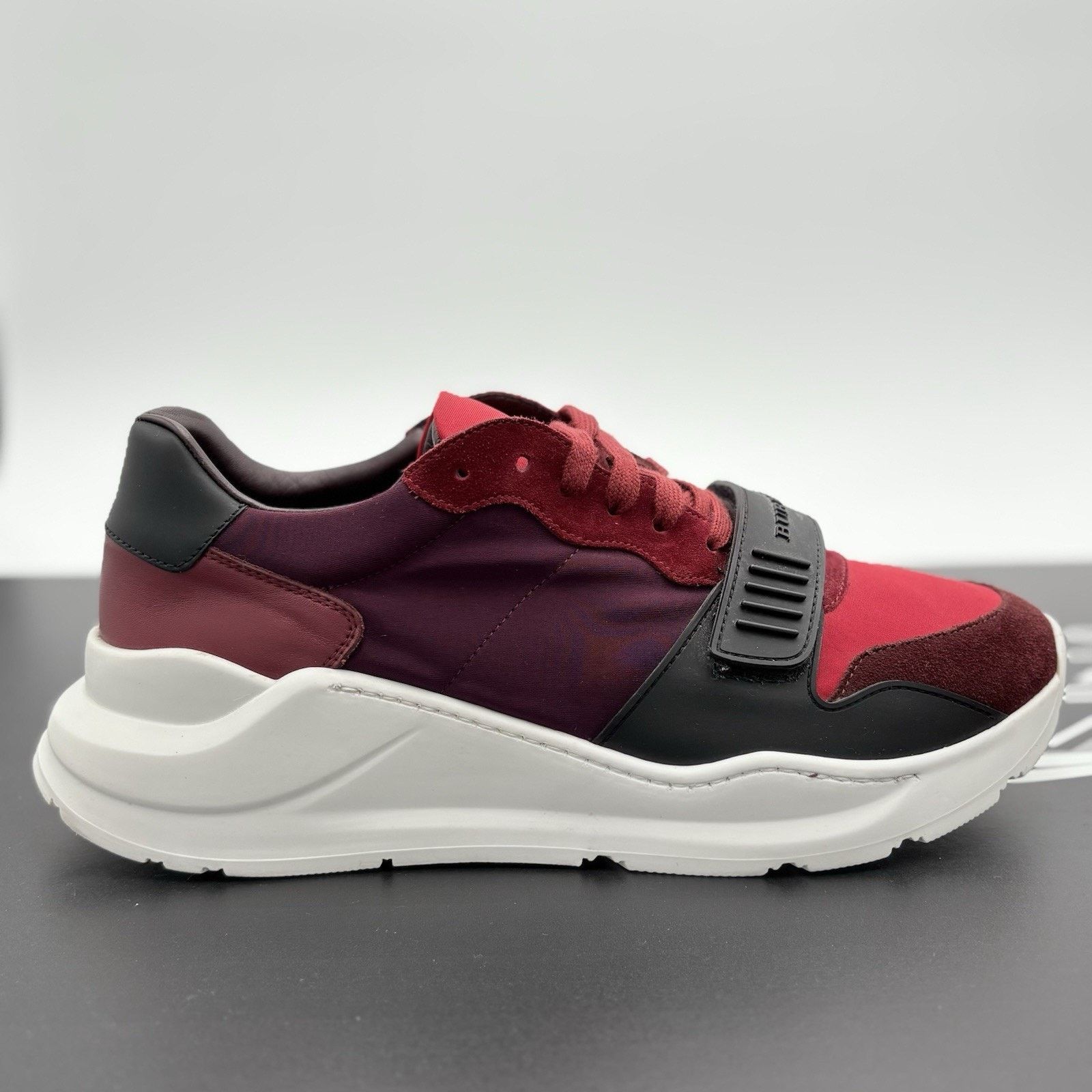 Burberry Burberry Regis Sneaker ' Red Black ' | GREAT CONDITION! Size US 10.5 / EU 43-44 - 2 Thumbnail