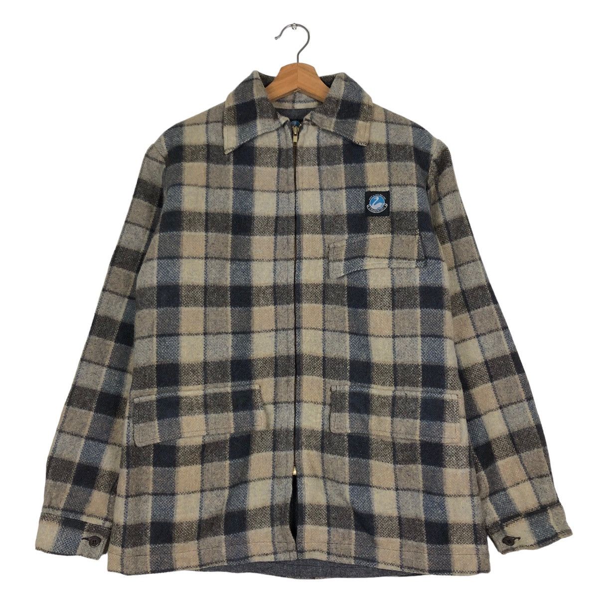 Japanese Brand 🔥Vintage 80s Chore Wool Jacket Swanndr1 Made in New Zealand Size US M / EU 48-50 / 2 - 1 Thumbnail
