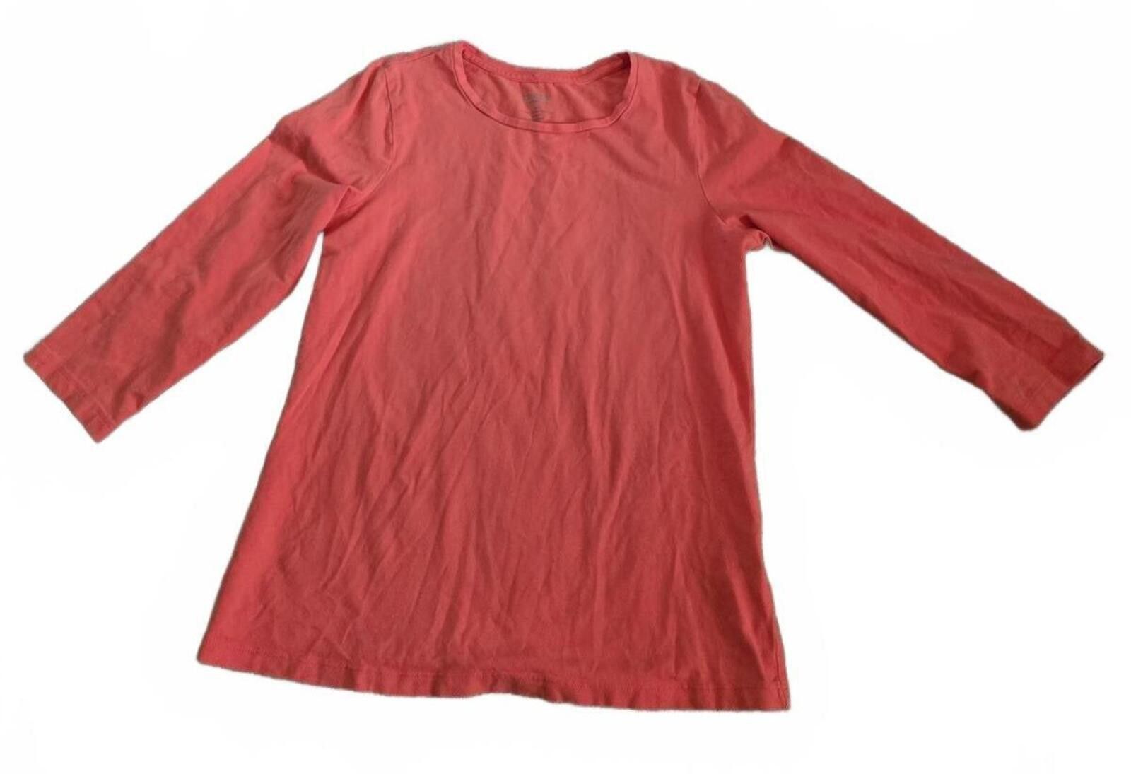 Chicos Chicos Coral 3/4 Sleeve Cotton Blend Top Size 0 Chico Sizing Size ONE SIZE - 7 Thumbnail