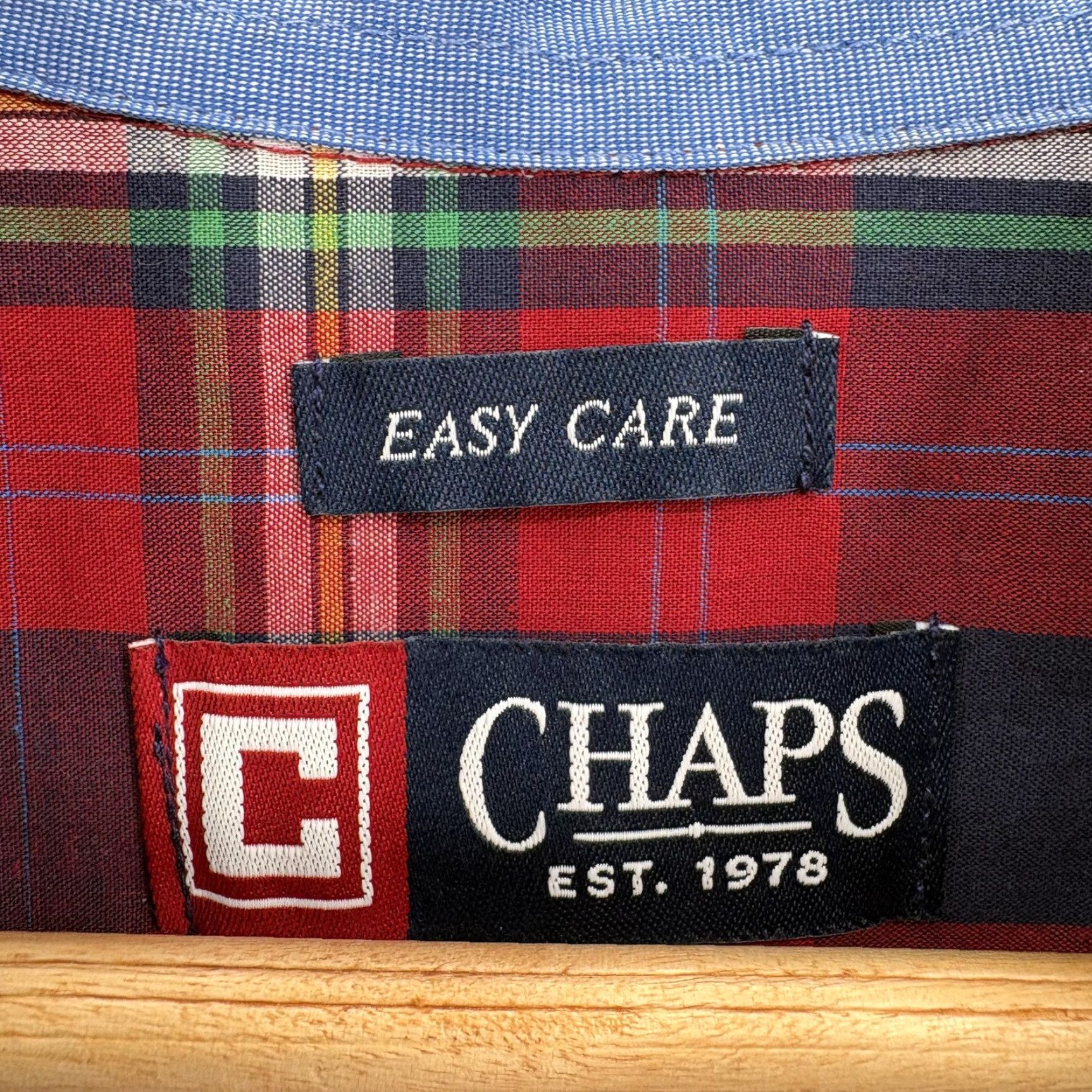 Chaps Chaps Shirt Mens Medium Red Plaid Long Sleeve Button Down Easy Care Casual NWT Size US M / EU 48-50 / 2 - 4 Thumbnail