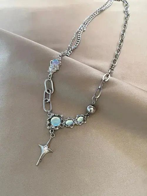 Other Retro Punk Stainless Steel Chain Cross Pendant Size ONE SIZE - 2 Thumbnail
