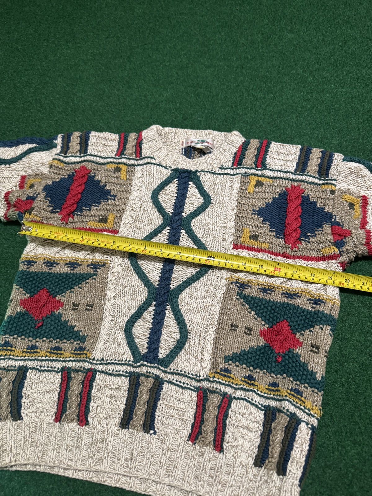 Cotton Traders Boston Traders 3D Knit Chunky Coogi Style S/M 19x22 Sweater Size S / US 4 / IT 40 - 4 Thumbnail