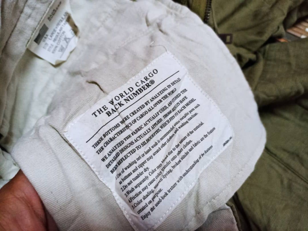 Designer Vintage BACK Number Cargo Pants Military Style Size US 31 - 12 Thumbnail