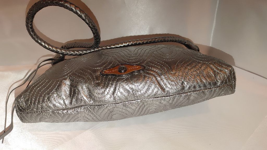 Elliott Elliott Lucca Metallic Silver Hobo Bag Size ONE SIZE - 7 Thumbnail