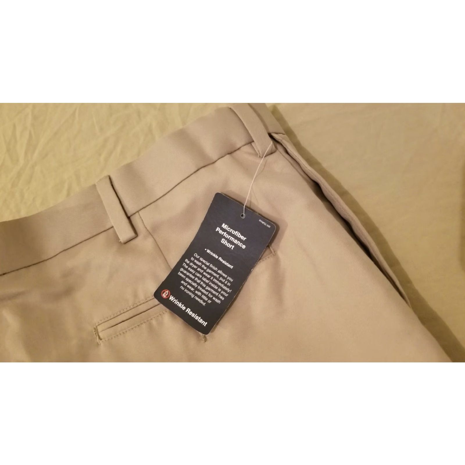 Roundtree & Yorke VINTAGE Mens New Roundtree & Yorke Khaki Shorts 40 Performance Golf Shirt? Size US 40 / EU 56 - 4 Thumbnail