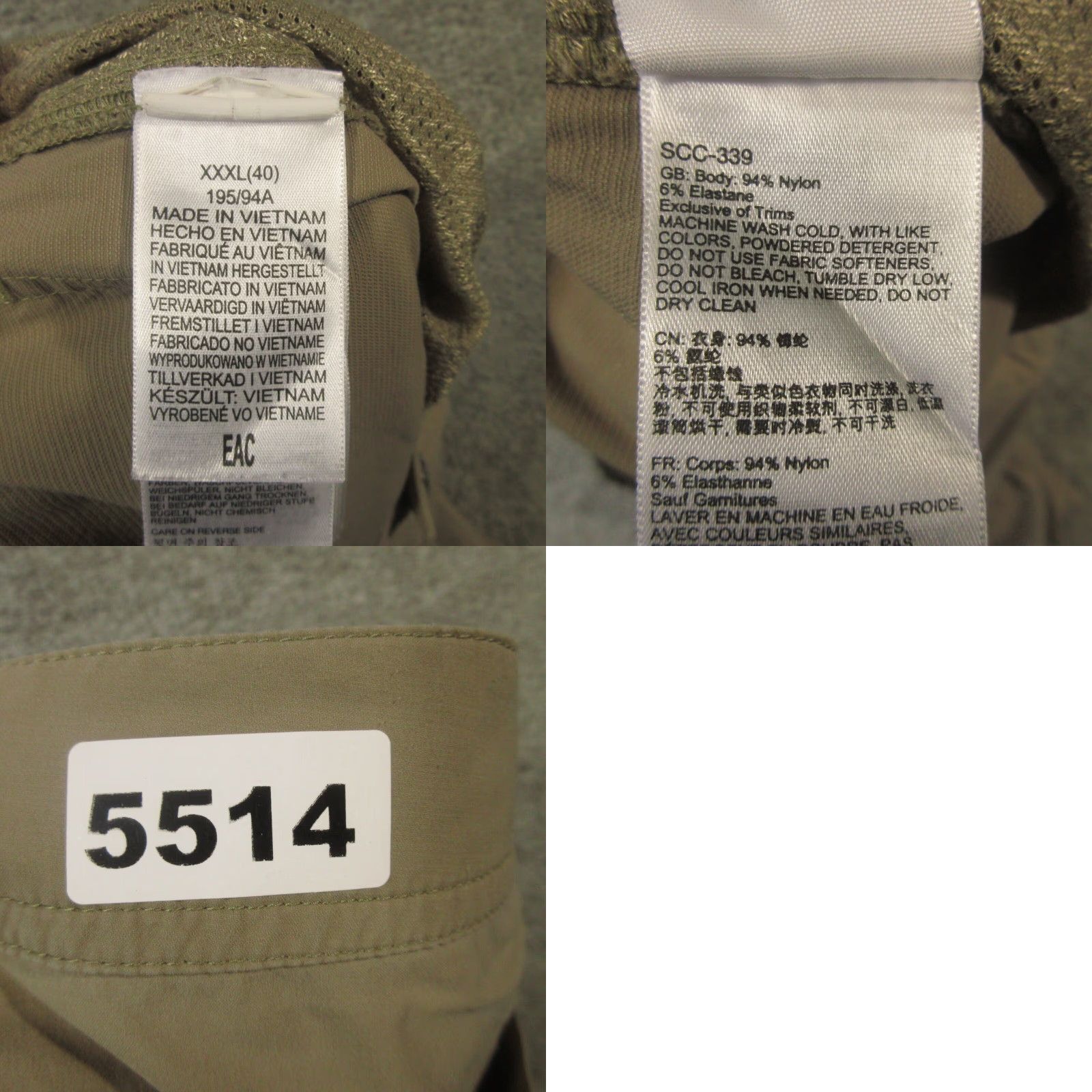Marmot Marmot Shorts Mens 40 Beige Chino Nylon Lightweight Cargo Pocket Flat Front Zip Woven EUC Regular 11in Inseam 40" Waist Boys/Gents? Size US 40 / EU 56 - 8 Thumbnail